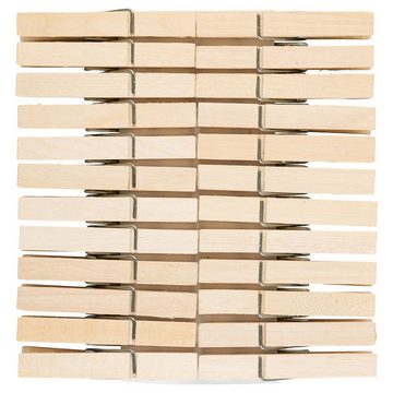 Idena Wäscheklammern Wäscheklammern aus Holz, 24 Stück, ca. 7,3 cm lang, zur Fixierung von