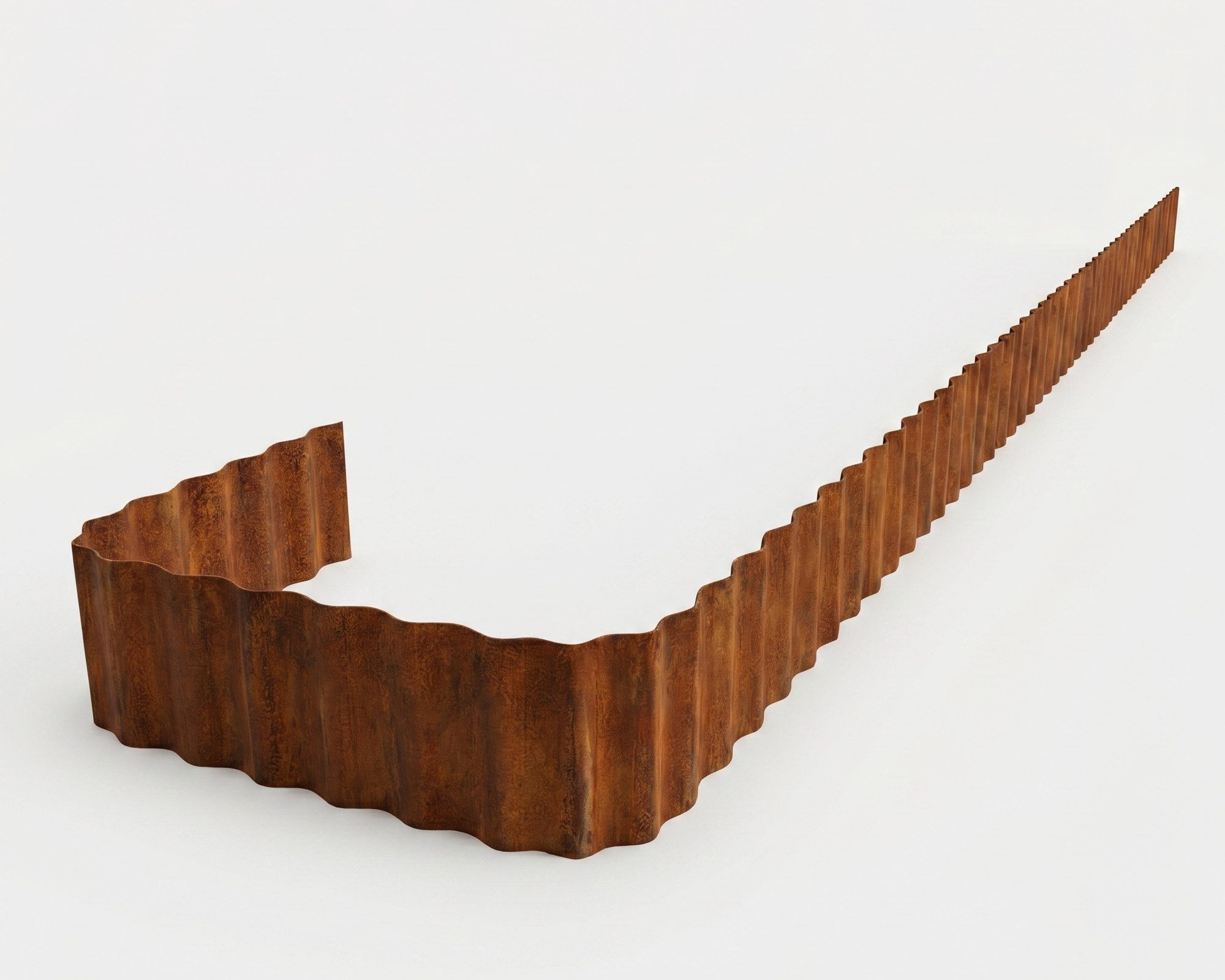 Dekoleidenschaft Beetbegrenzung "Rost" Metall 500x14 cm, Beeteinfassung 5 m, Beetumrandung, Rasenkante, für Beet & Garten