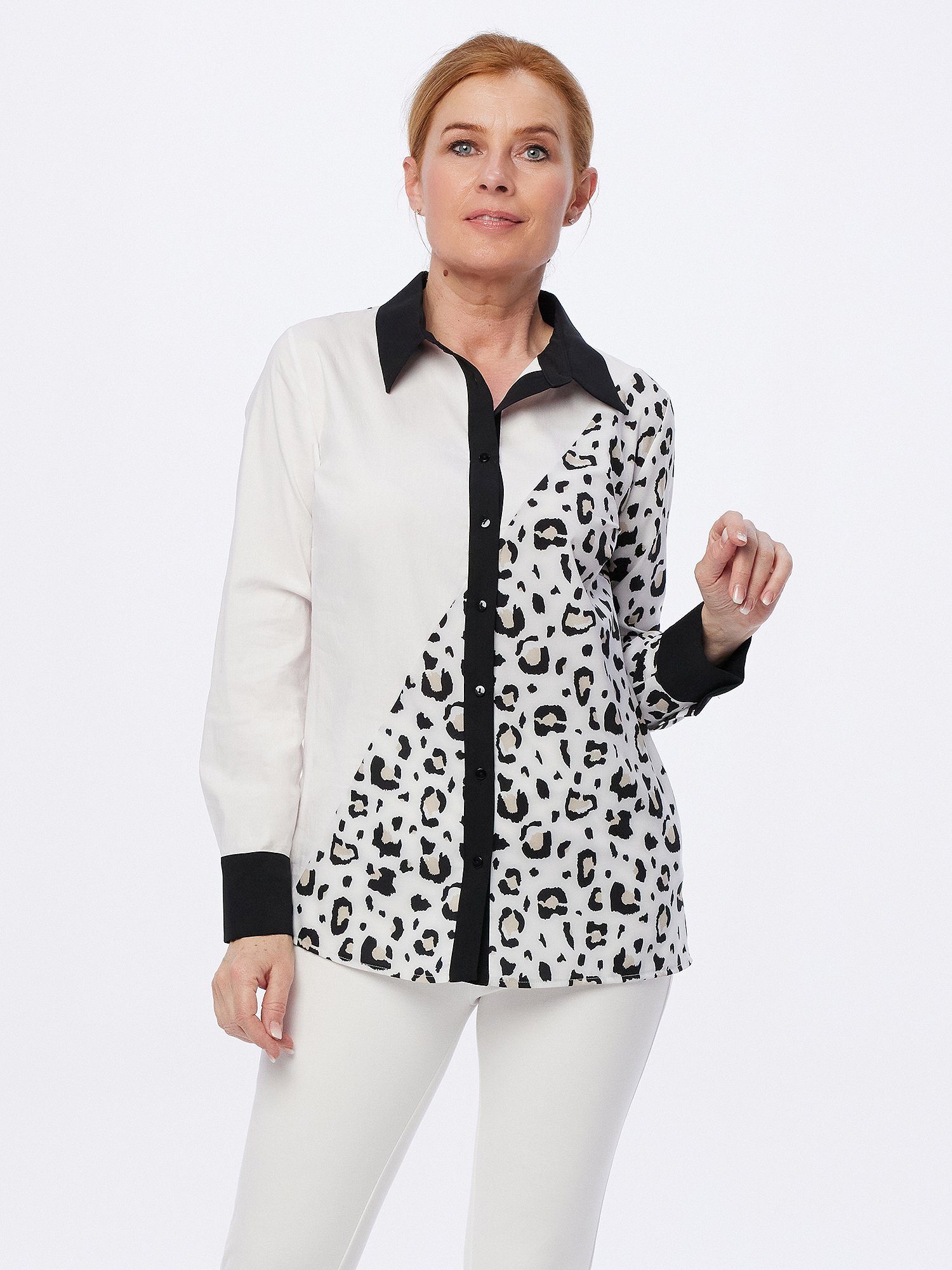Edwina Eidtmann Hemdbluse Shirt mit Leoprint