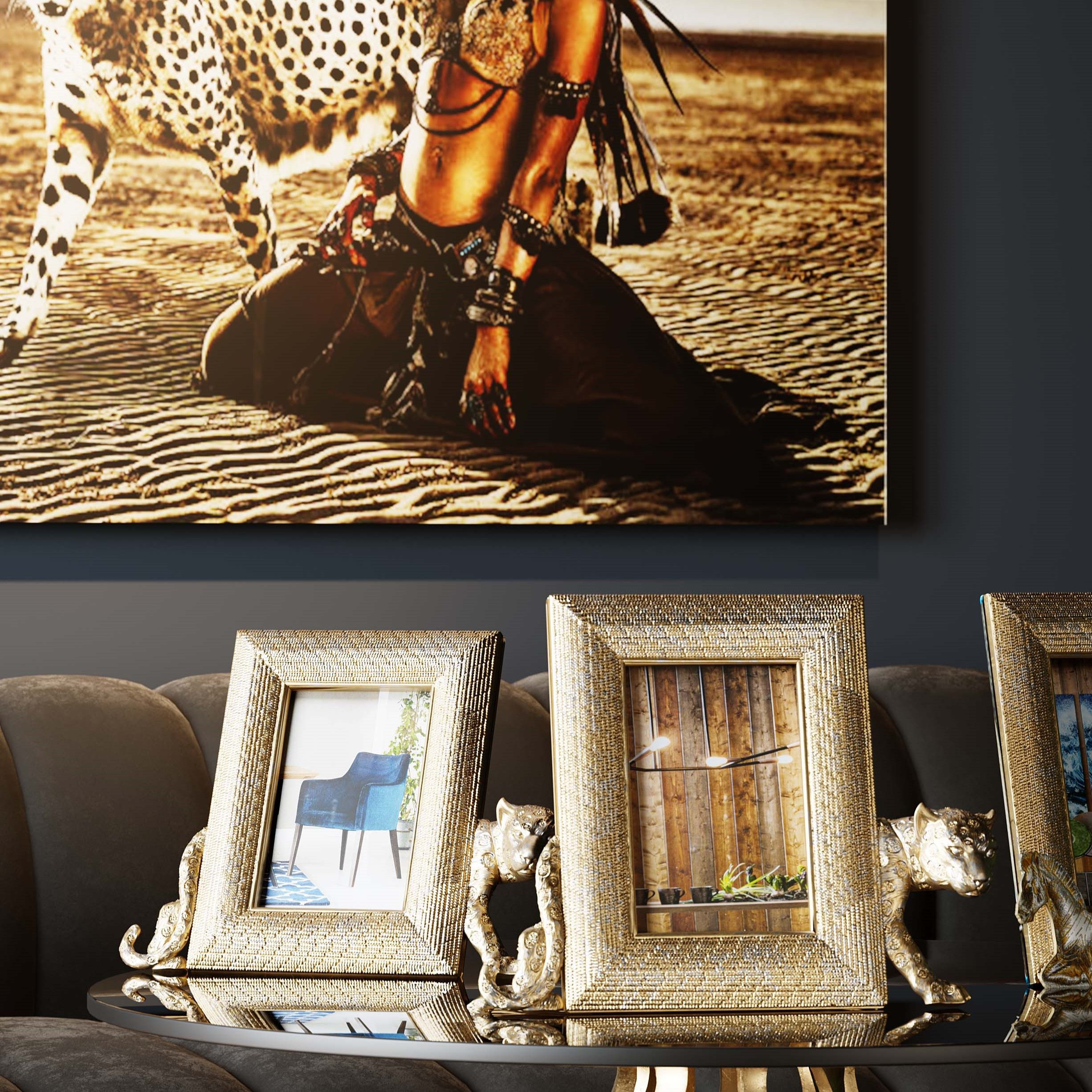Kare Design Einzelrahmen Bilderrahmen Leopard günstig online kaufen