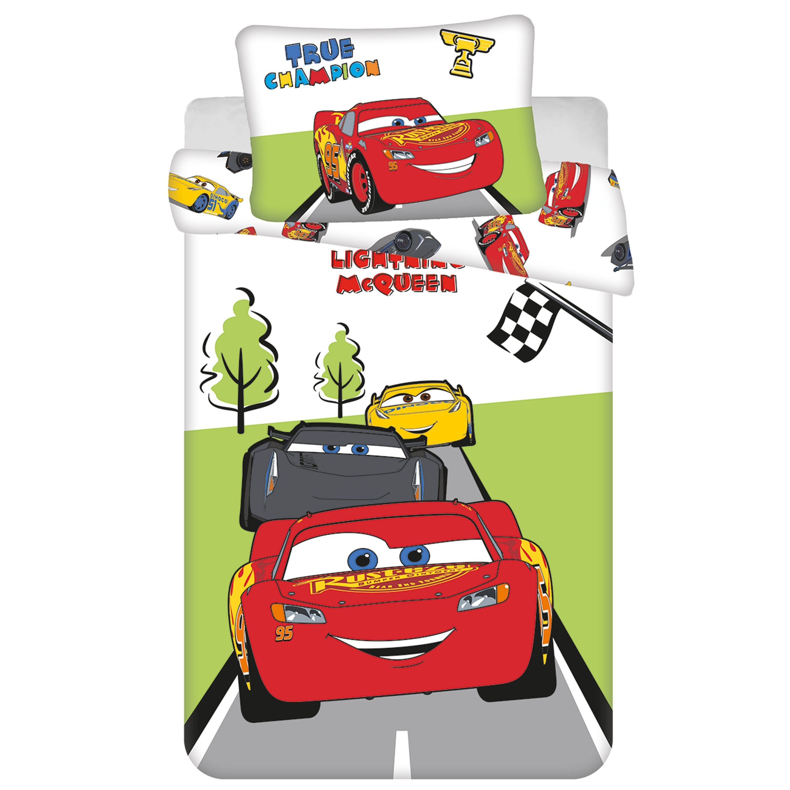 Disney Cars Kinderbettwäsche DISNEY Cars Bettwäsche Baumwolle, Reißverschluss, 100x135 + 40x60 cm