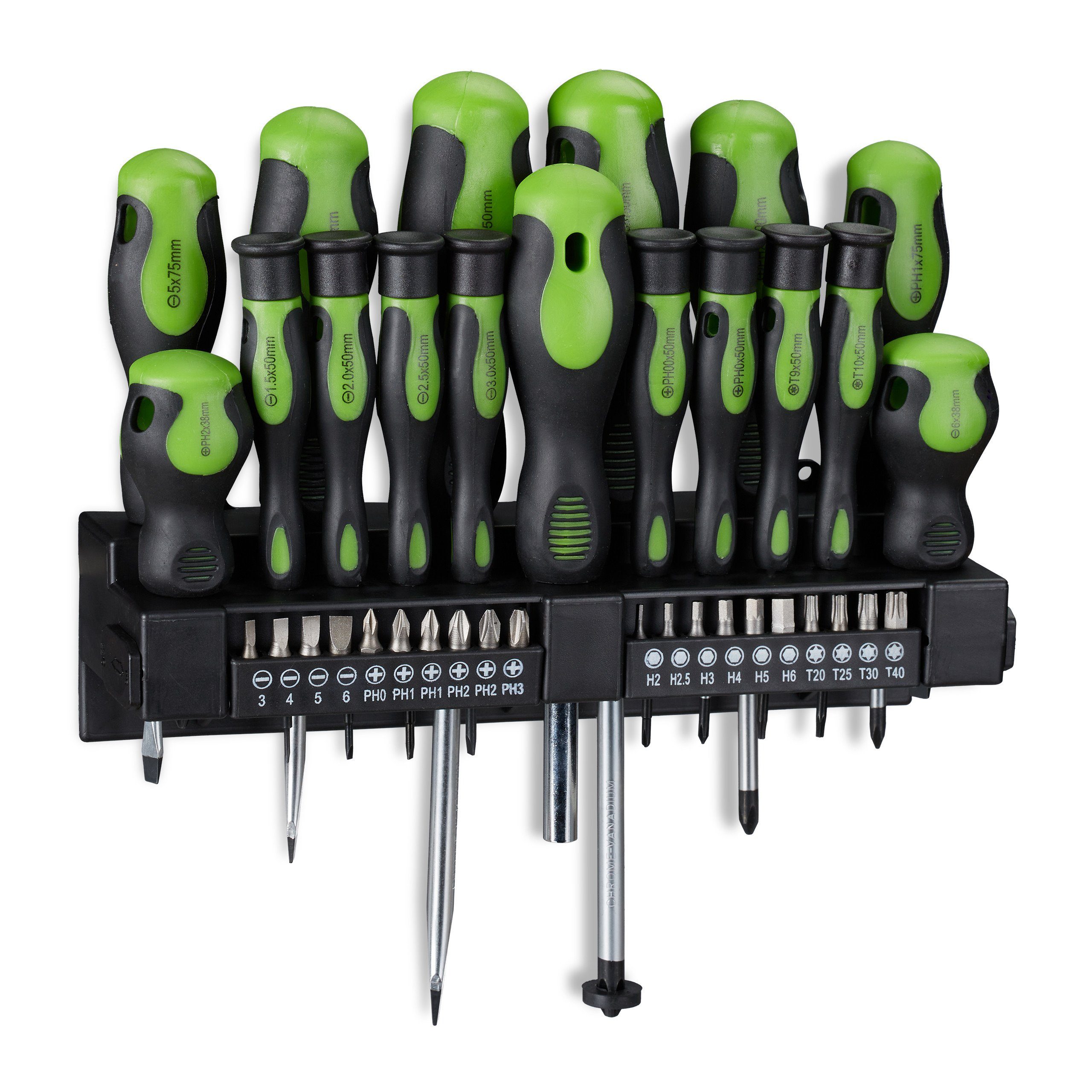 relaxdays Schraubendreher XXL Schraubendreher Set 37-teilig, (37 St)