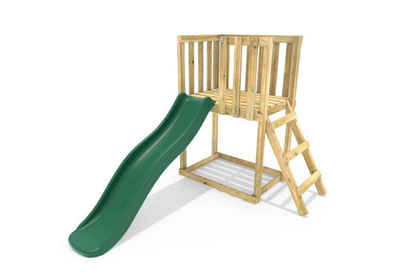 PlayClimb Spielturm »PlayClimb Outdoor Spielturm mit Rutsche aus Holz, Kinder Klettergerüst - 146 x 215 x 180 cm - 175 cm Rutsche«