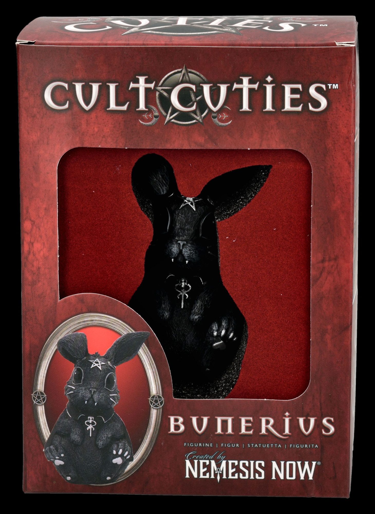 Figuren Shop GmbH Dekofigur Okkult Hase Figur – Bunerius Statue Gothic Sammlerfigur 9.5 cm Deko – Bild 3 von 5