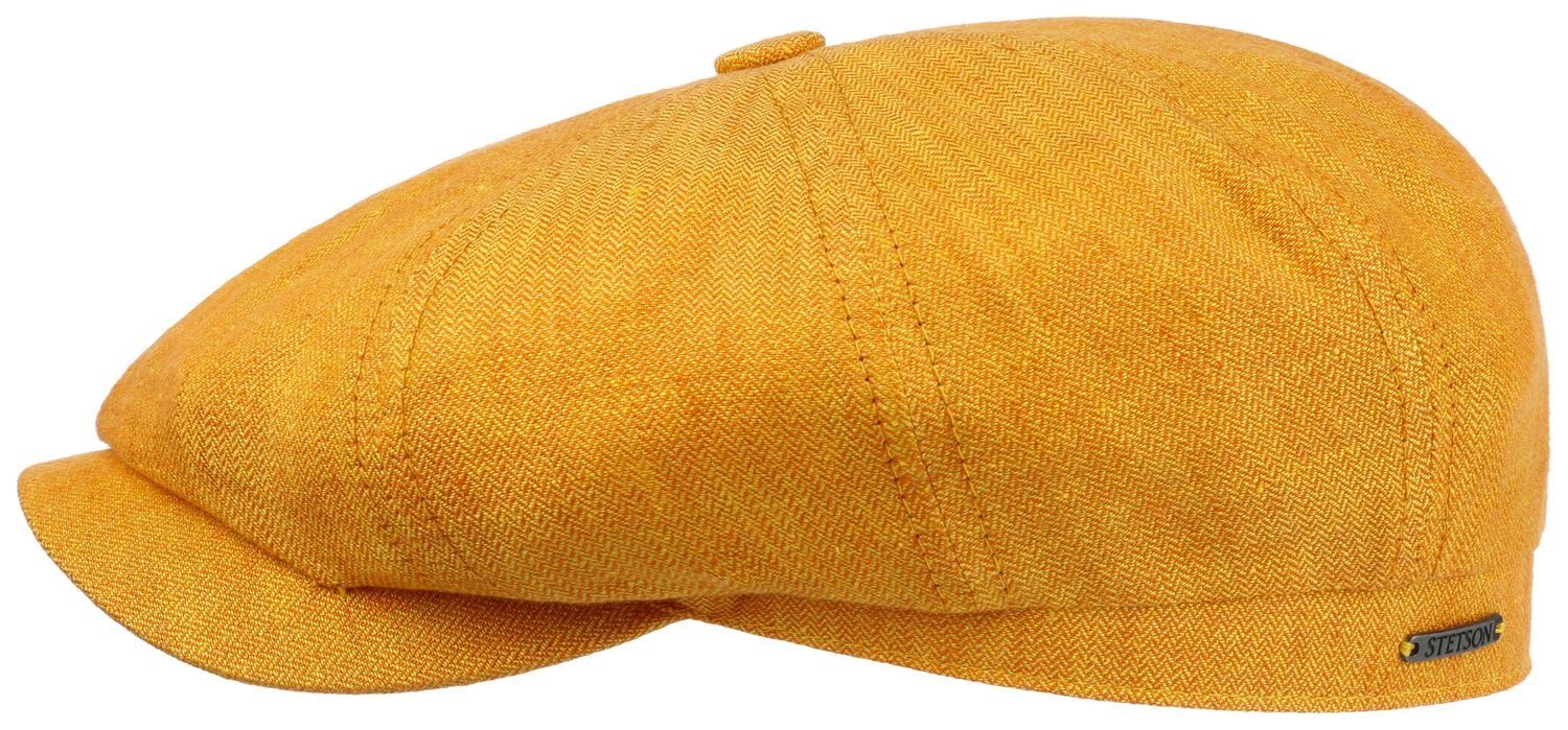 Stetson Schiebermütze gelb/rot 398 Fischgr. Herringbone Hatteras Linen