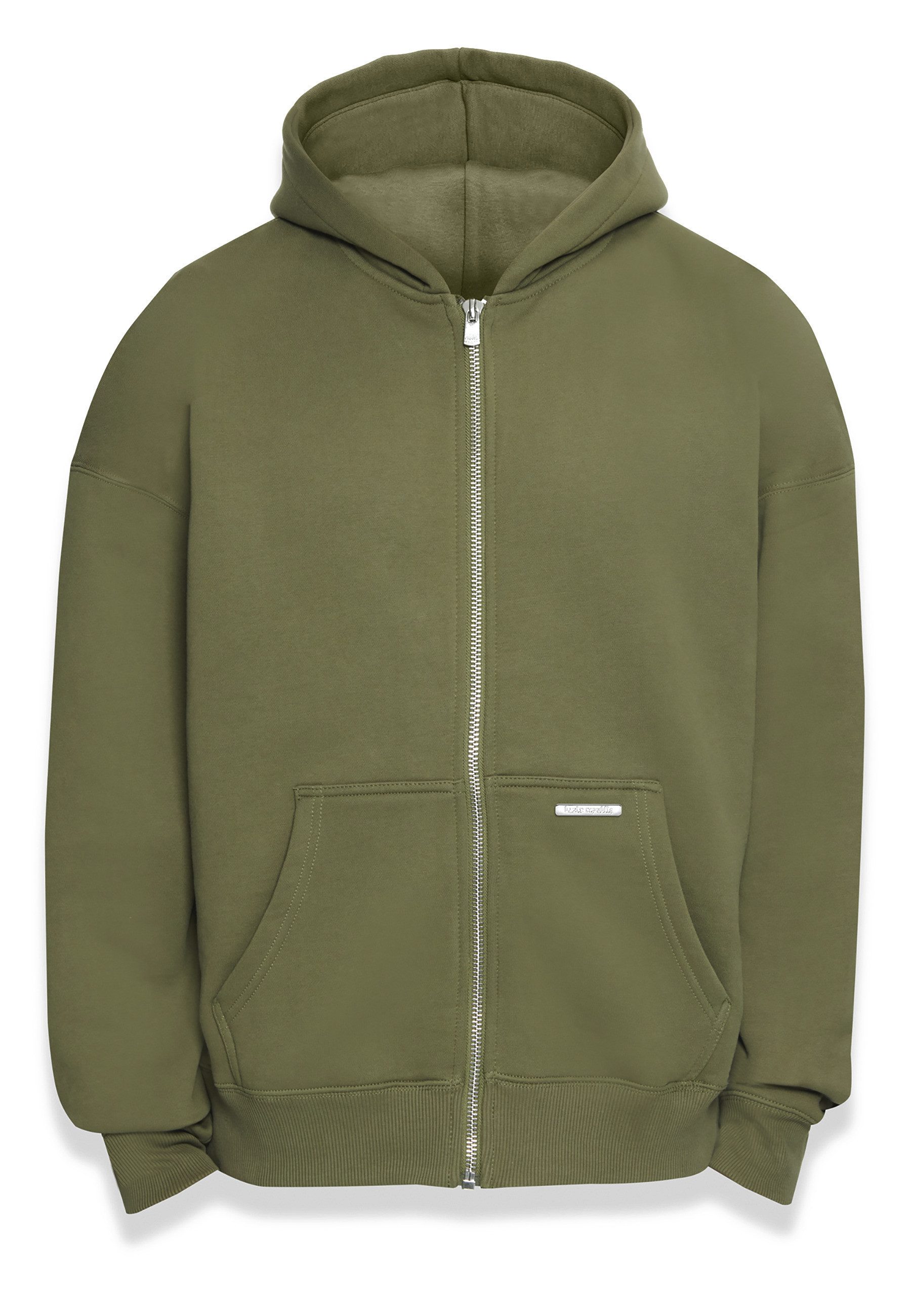 Dropsize Sweatjacke Dropsize Herren Bazix Republiq Super Heavy Rib Zipper