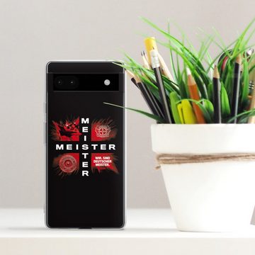 DeinDesign Handyhülle Bayer 04 Leverkusen Meister Offizielles Lizenzprodukt, Google Pixel 6a Silikon Hülle Bumper Case Handy Schutzhülle