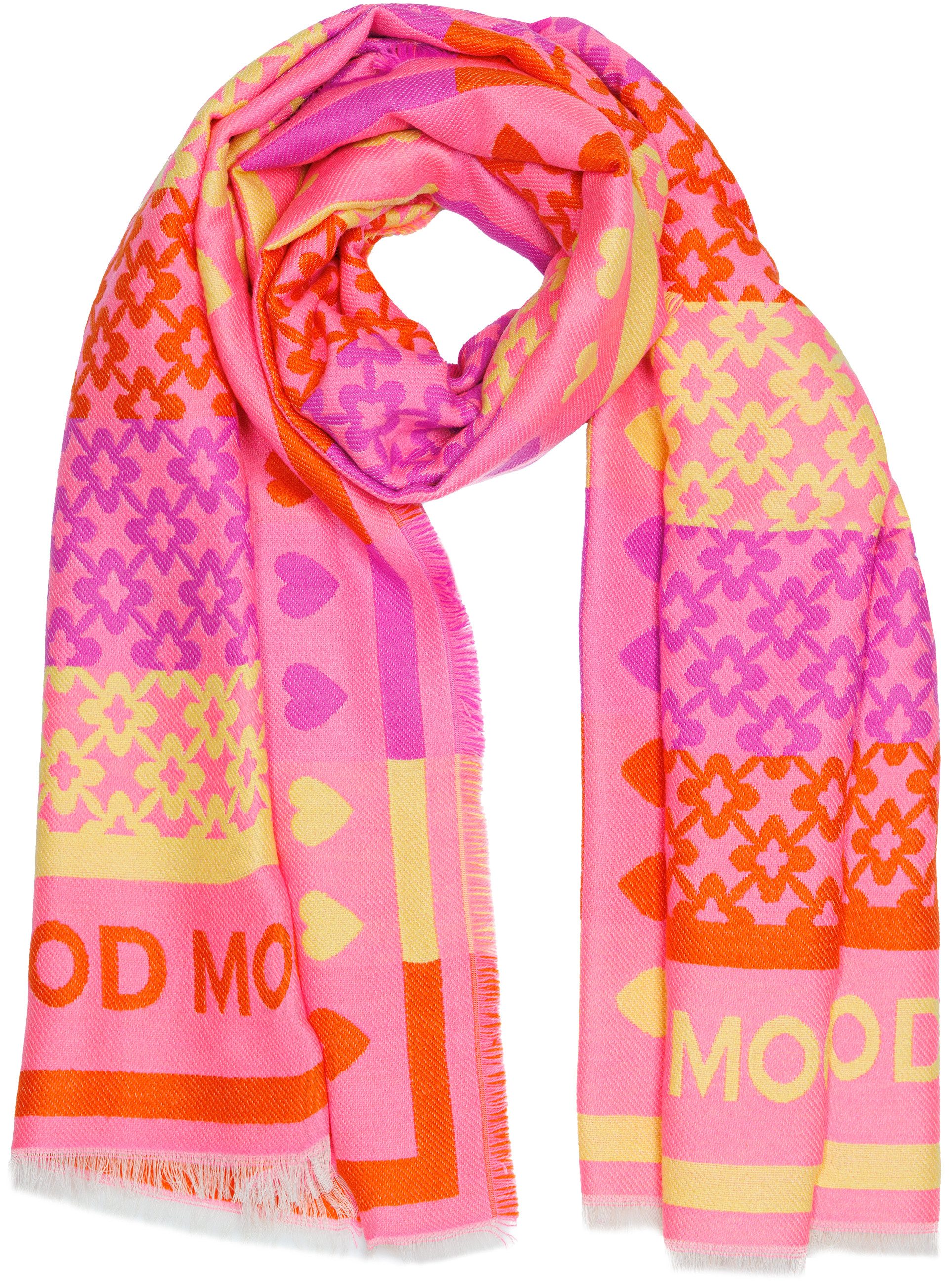 Modeschal SC541 weicher Damen Schal mit buntem Muster