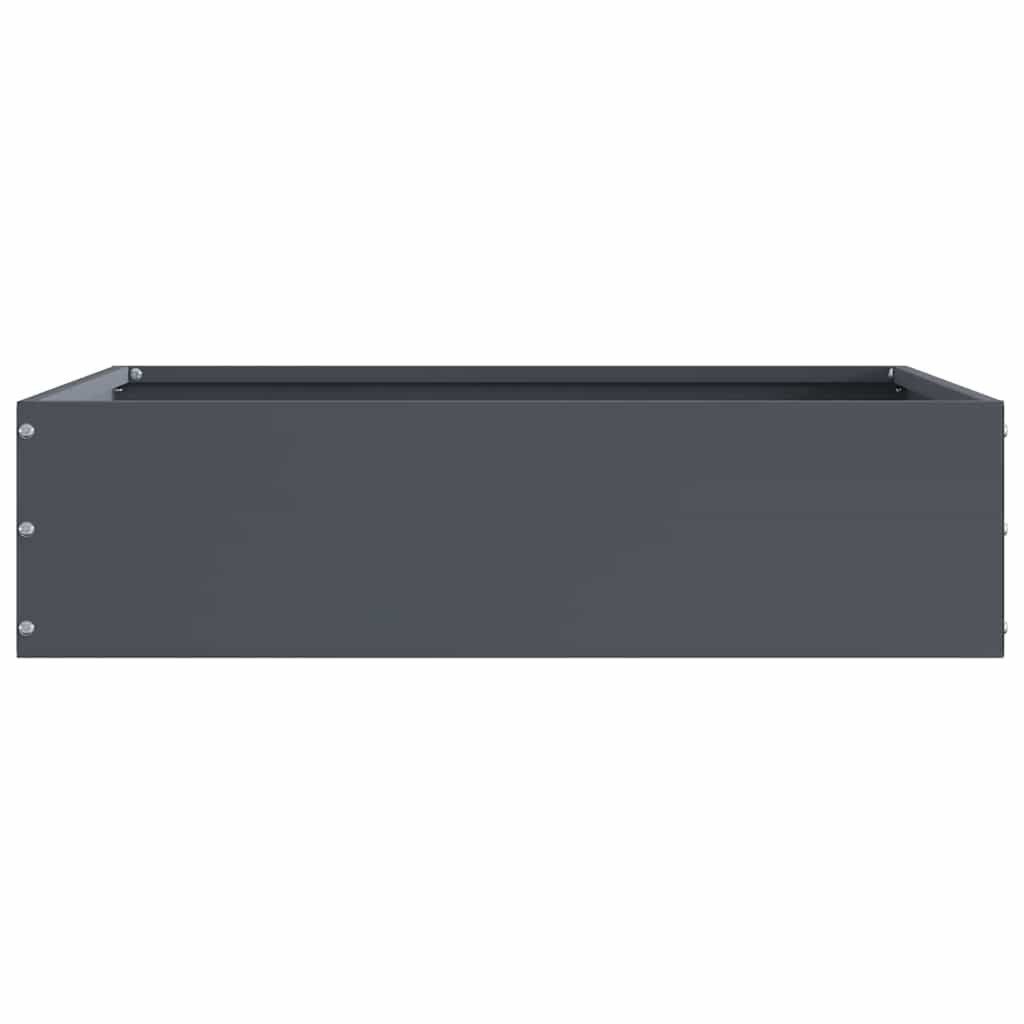 vidaXL Beetumrandung Raseneinfassung Anthrazit 50 x 50 x 13 cm Stahl