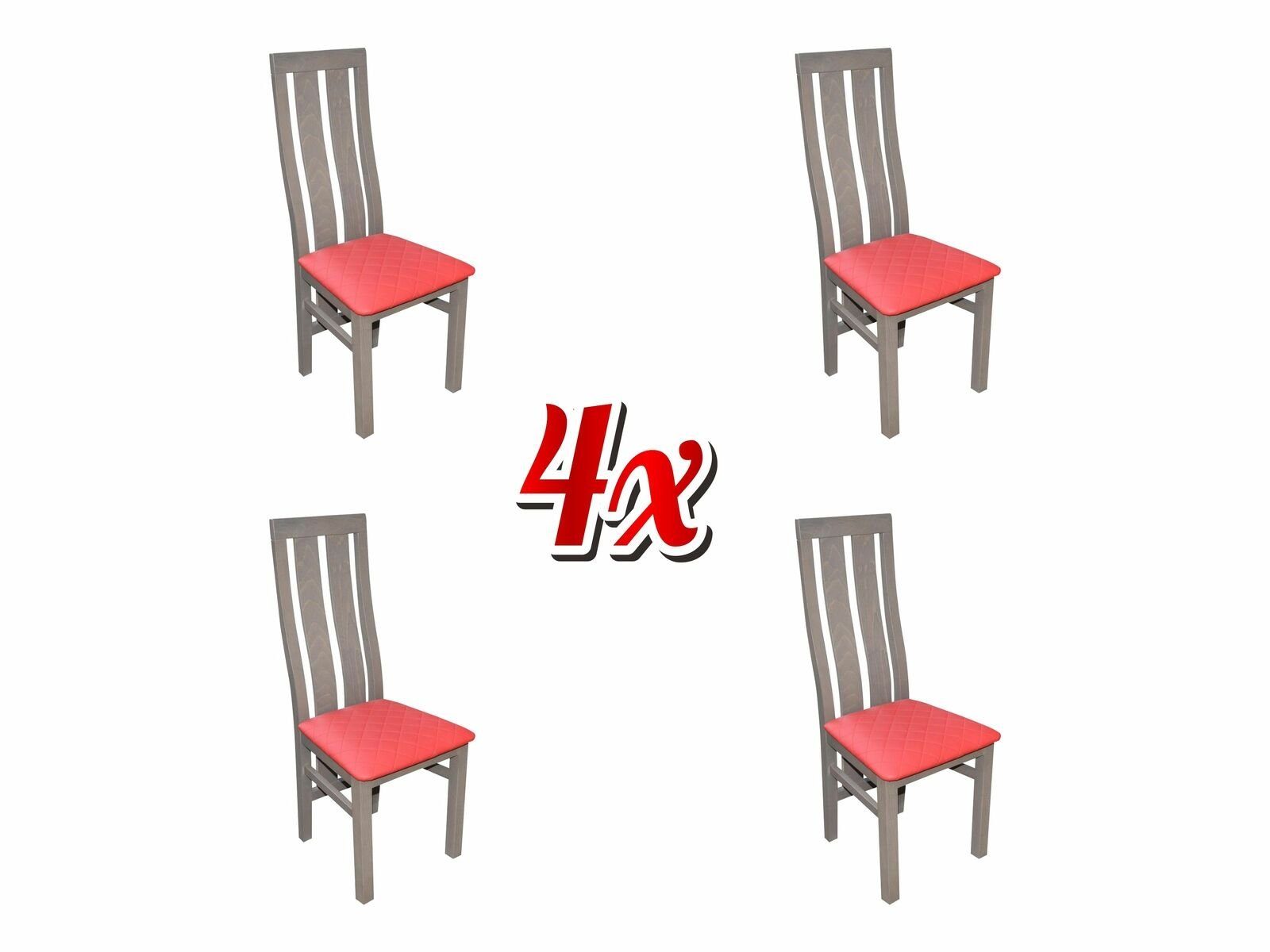 JVmoebel Stuhl, Garnitur Komplett K69 Design 4x Stuhl Set Esszimmer Textil Polster Sitz Stühle | Stühle