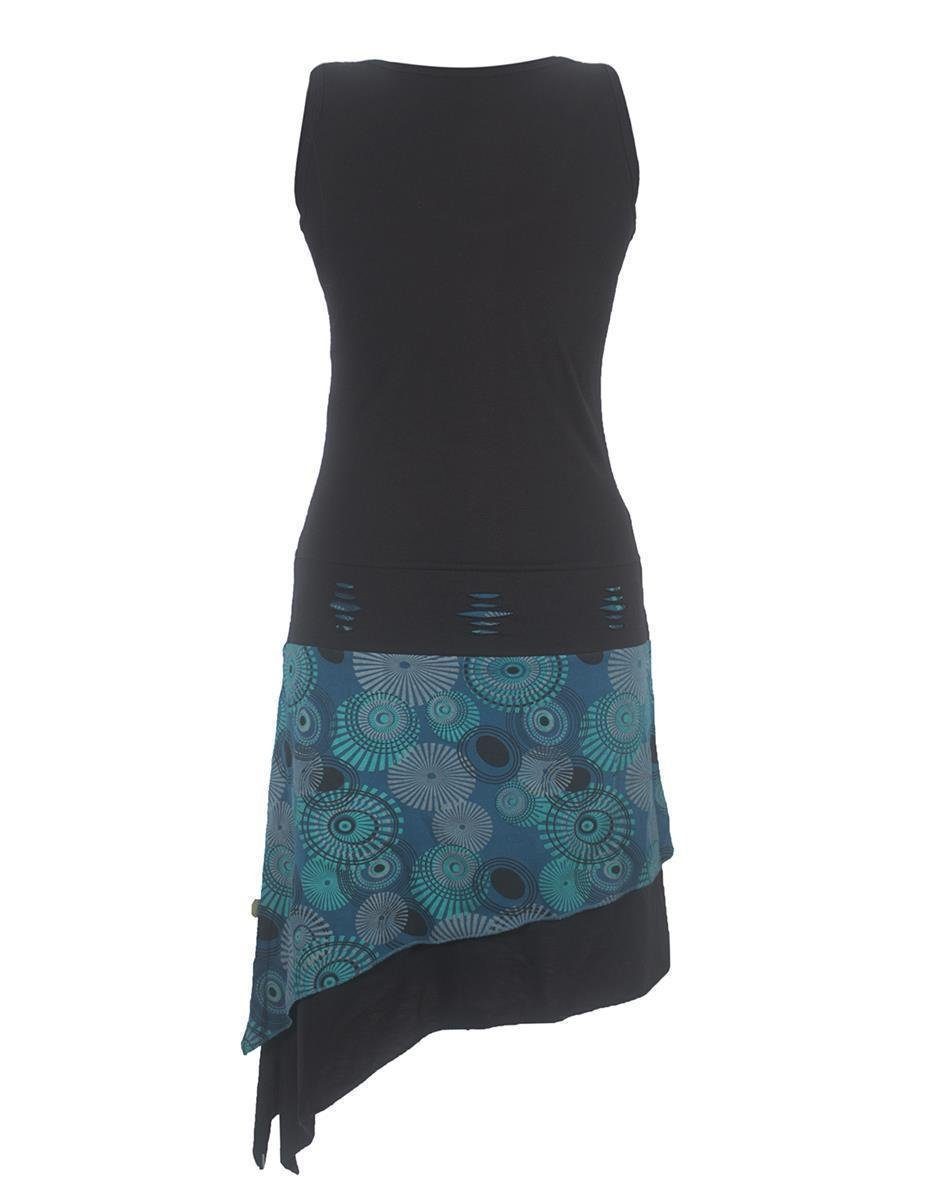 Vishes Zipfelkleid Ärmelloses asymmetrisches Lagenlook Zipfelkleid günstig online kaufen