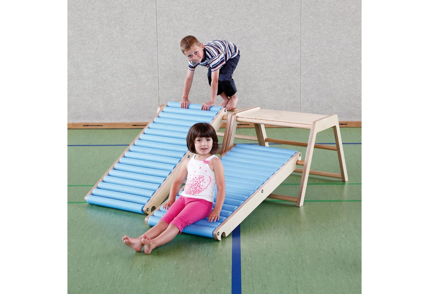 Thumbnail - Erzi® Outdoor-Spielzeug, Birkensperrholz, Polyethy, Rollenrutsche aus Holz zum Spielen und Trainieren für Kinder