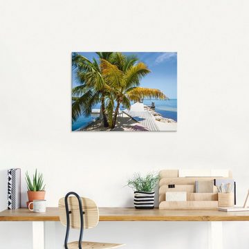 Artland Glasbild Florida Keys Himmlischer Blick, Strand (1 St), in verschiedenen Größen