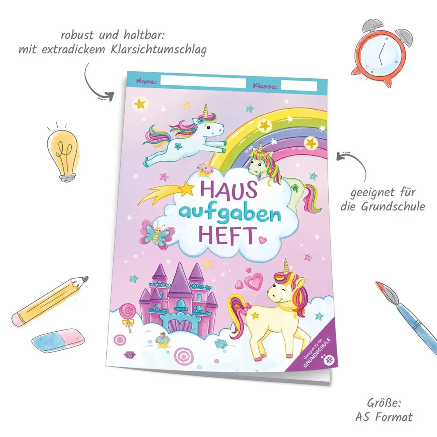 Trötsch Verlag Schülerkalender Trötsch Hausaufgabenheft Grundschule Einhornwelt