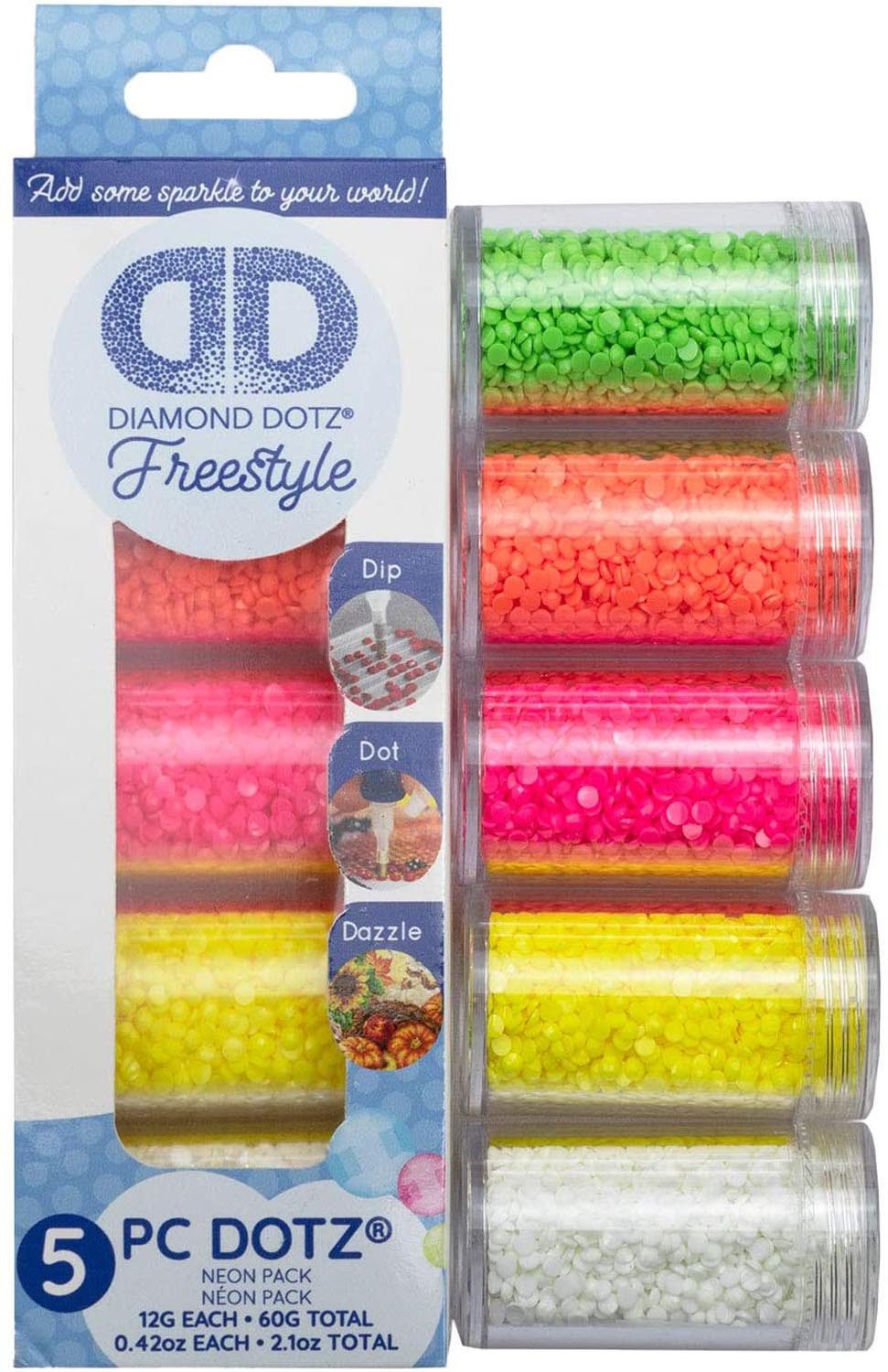 Brandunit Bastelperlen DIAMOND DOTZ® Freestyle Diamond Painting Zubehör, Runde Diamant Mosaik