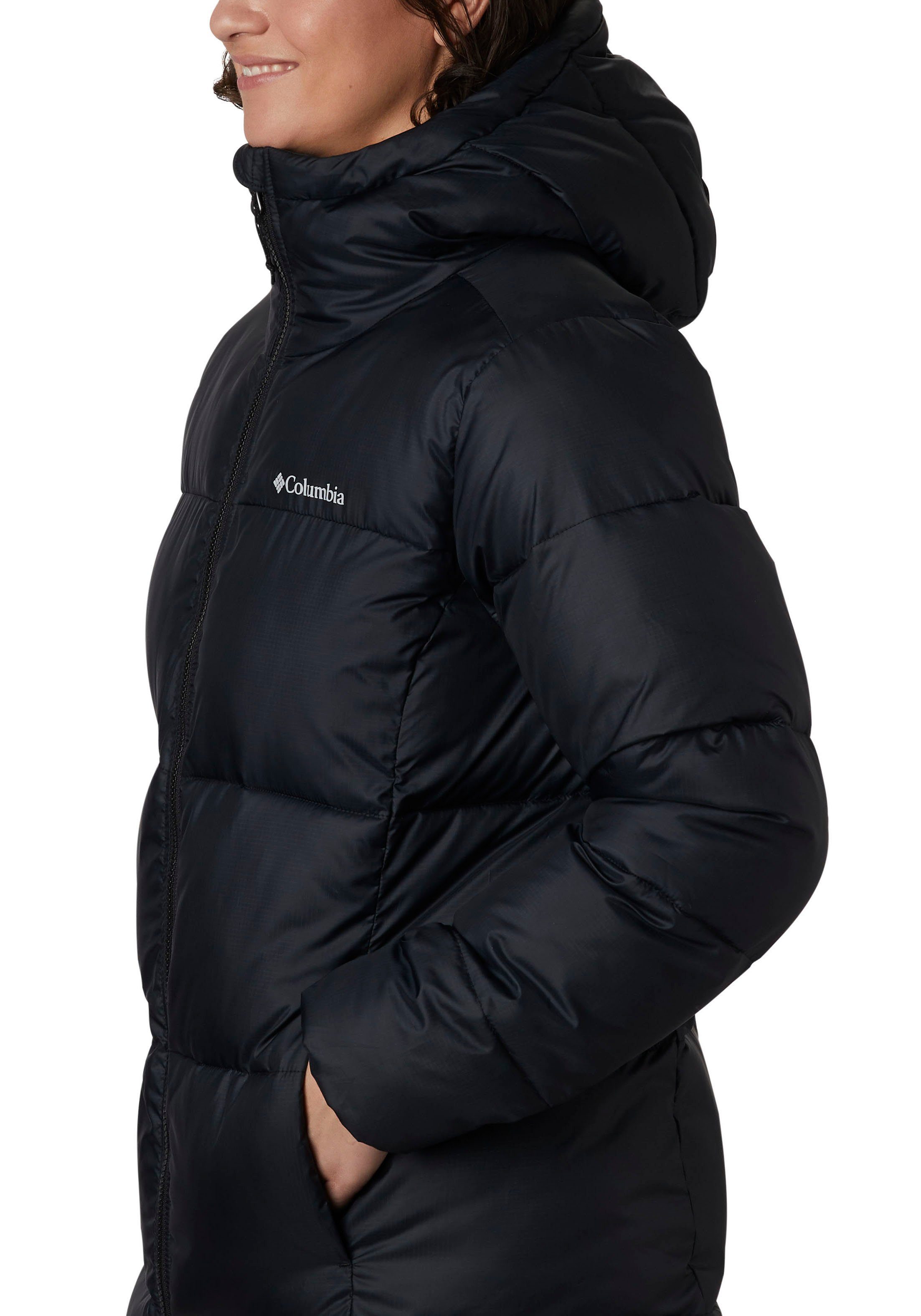Jacket black Puffect Hooded Steppjacke Mid Columbia
