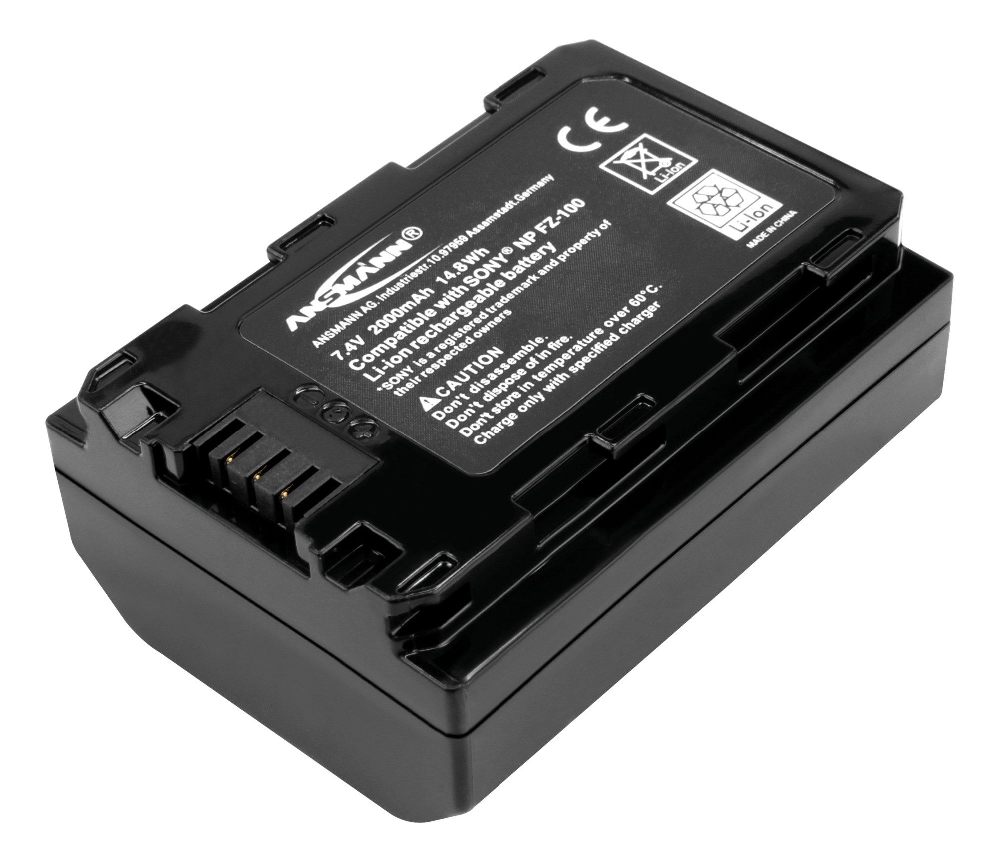 ANSMANN AG Kamera-Akku A-Son NP FZ-100 7,4V 2000mAh Akku