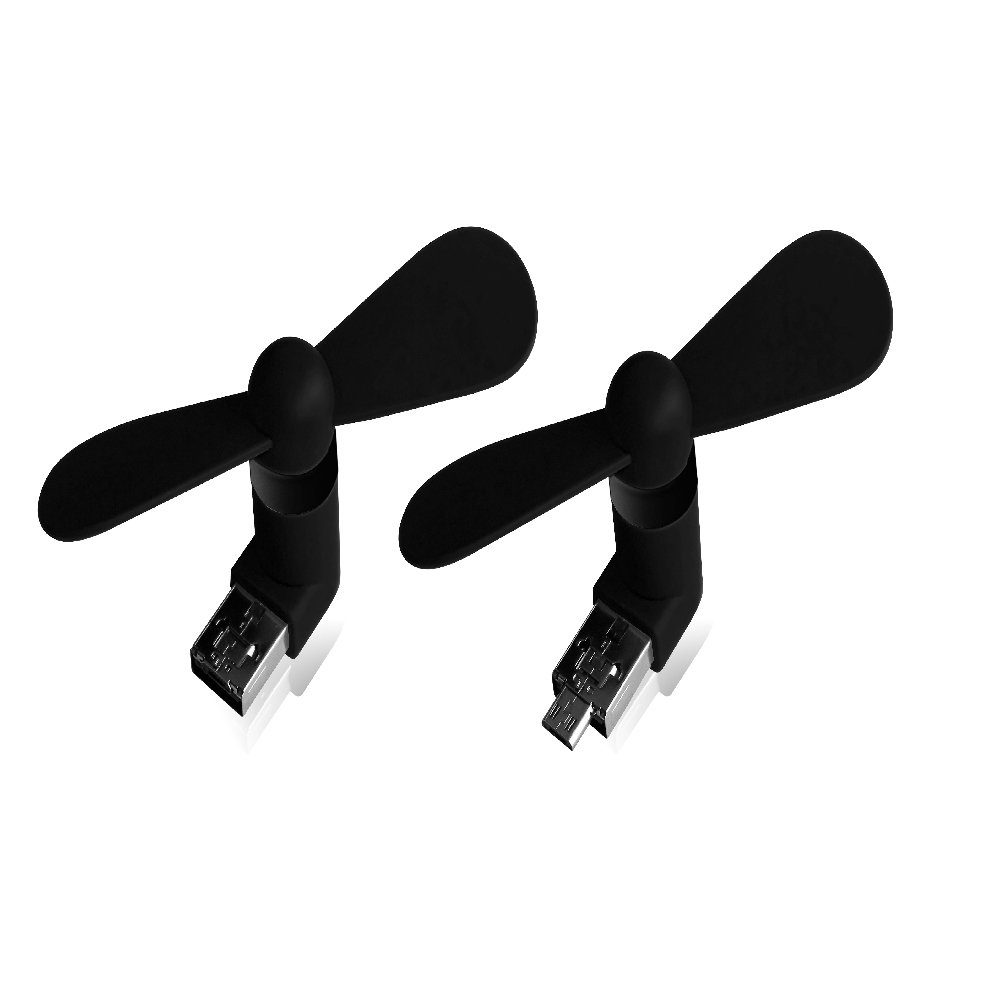 XLAYER Mini USB-Ventilator Ventilator XLayer Colour Line Mini Fan 2-in-1 Micro USB & USB