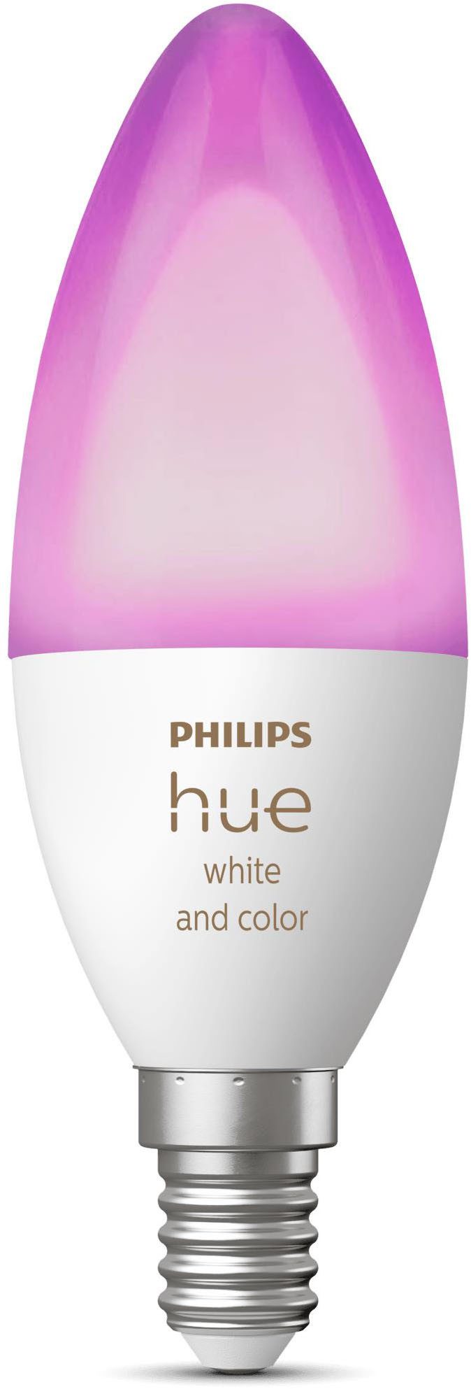 Philips Hue LED-Leuchtmittel White / White & Color Ambiance Kerze 470lm, E14, 1 St., Farbwechsler