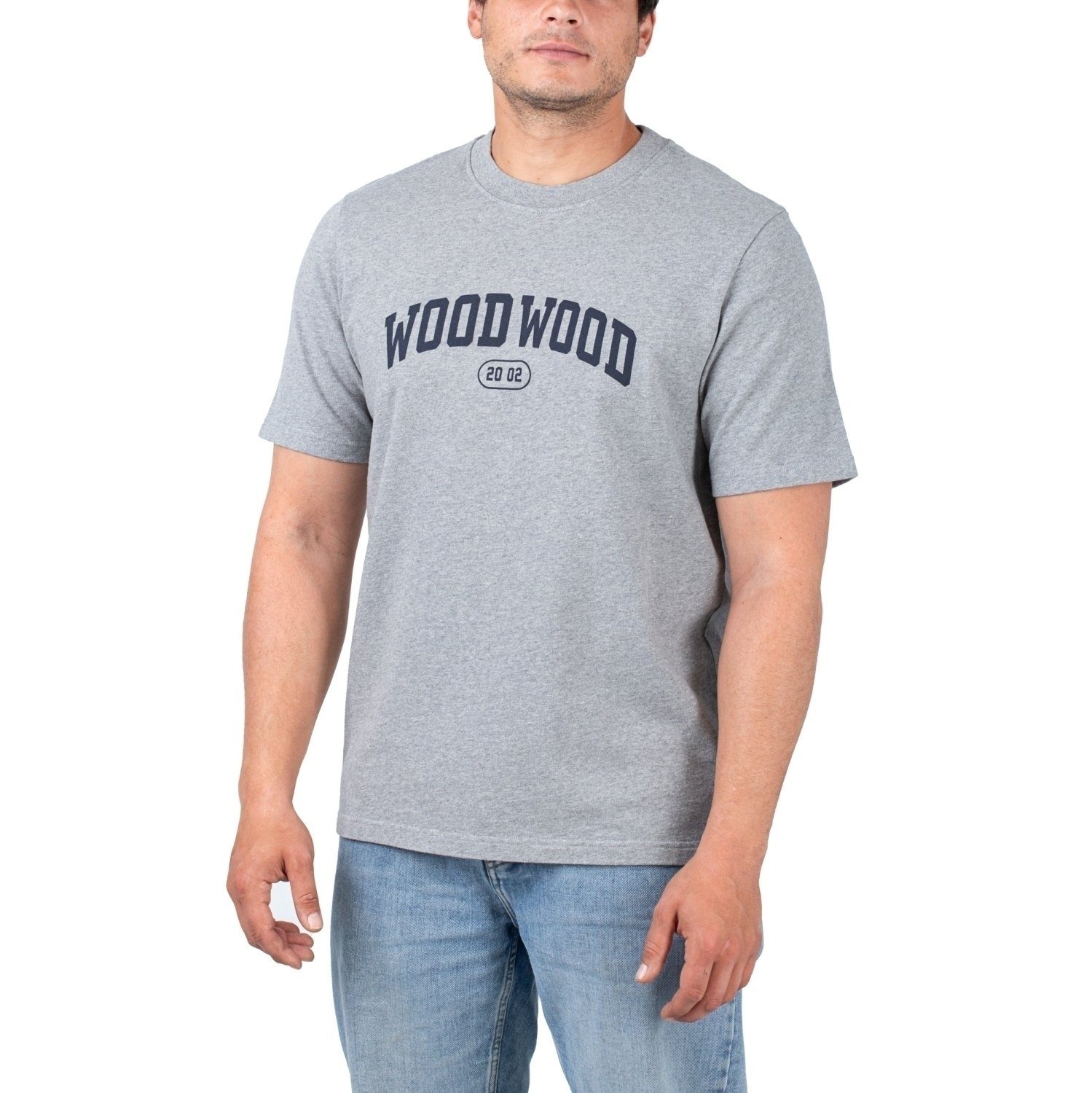 WOOD WOOD T-Shirt Wood Wood Bobby IVY Tee Grey Melange