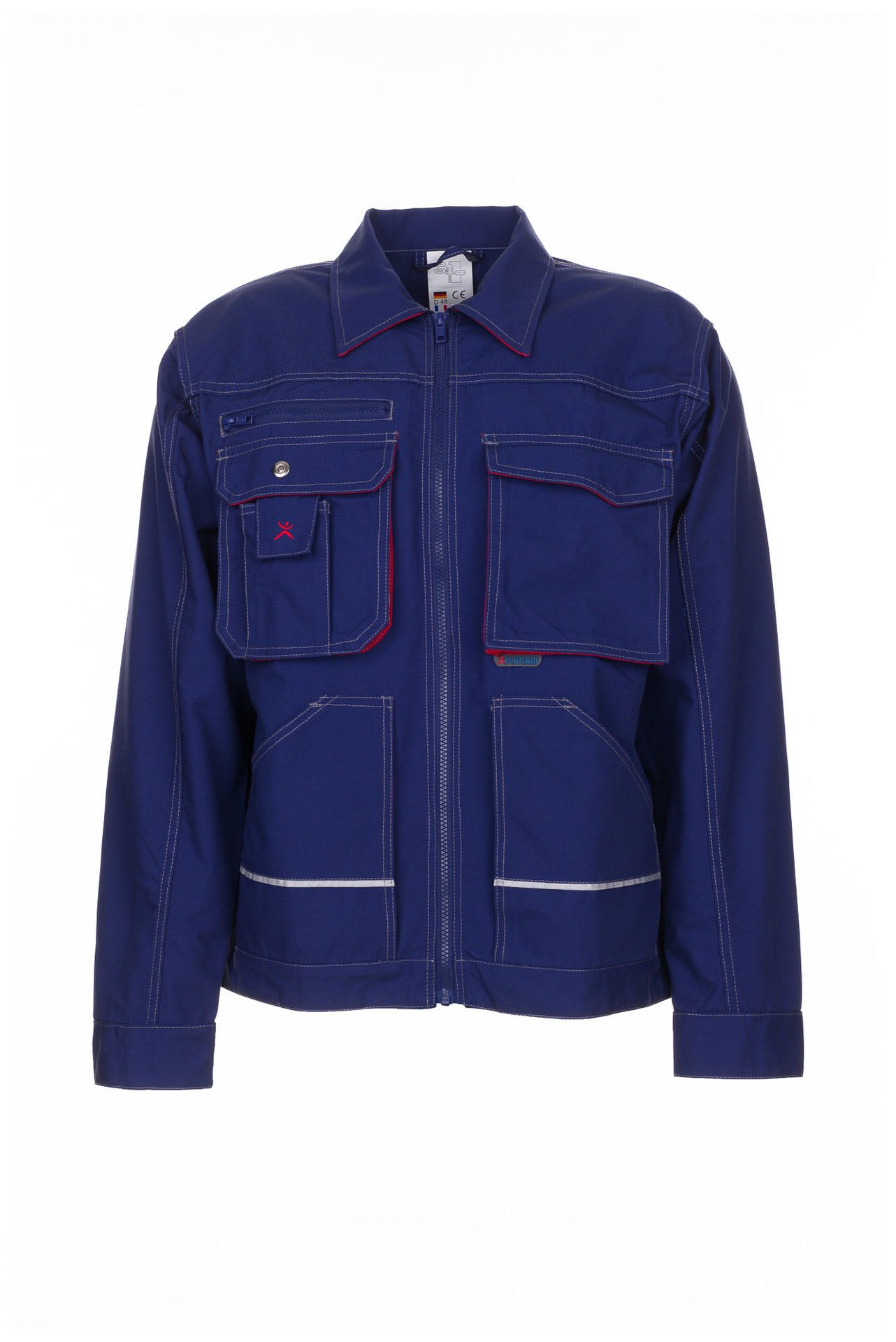 Planam Arbeitsjacke PLANAM Herren Bundjacke BASALT Langarm Kragen Marine/Rot
