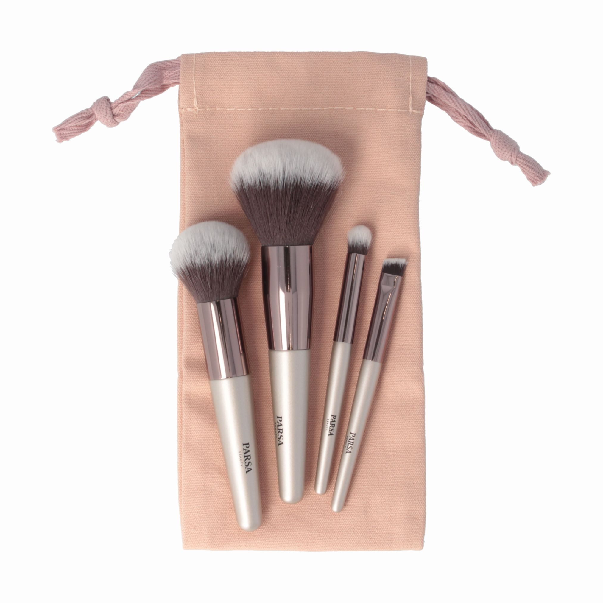 PARSA Beauty Kosmetik-Set Essential Mini Pinselset, professionelle Beauty-Tools für unterwegs