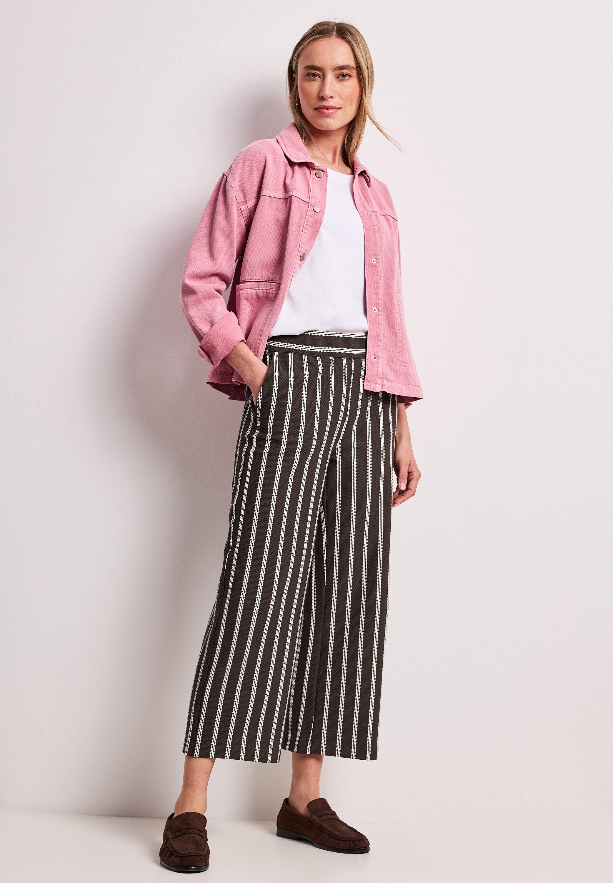 STREET ONE Jerseyhose im Streifendesign