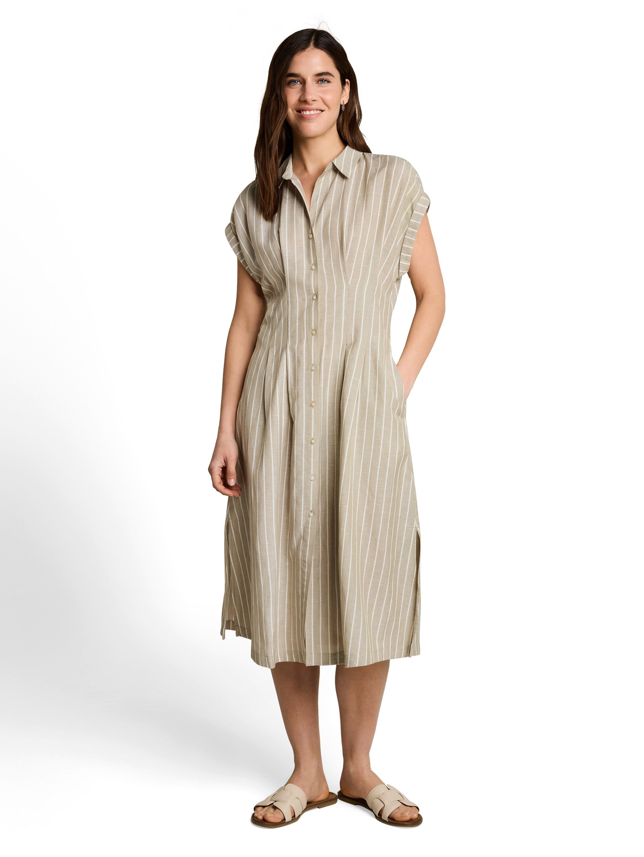 TOM TAILOR Midikleid mit Streifen Muster