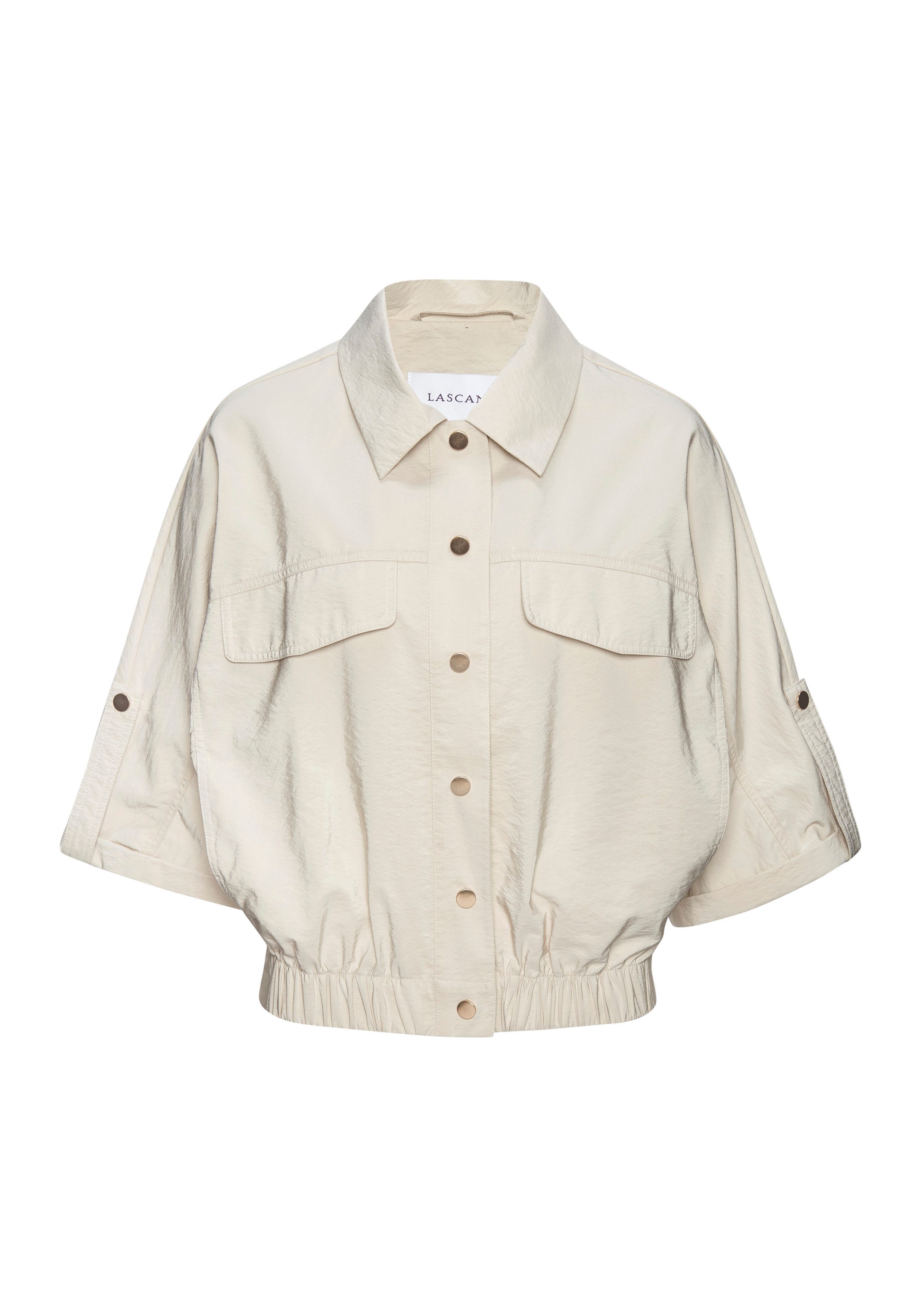 LASCANA Blouson aus leichter Webware mit 3/4-Ärmeln Sommerjacke, leichte Übergangsjacke, Safarijacke, kurze Blousonjacke. € 49,99