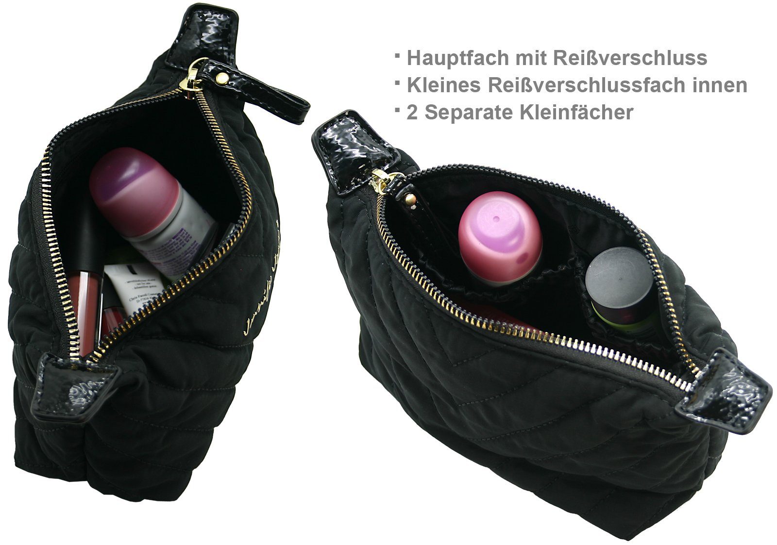 J JONES JENNIFER JONES Kosmetiktasche - Beautycase - Kulturtasche - Schminktasche, 2 Größen, praktisches Design