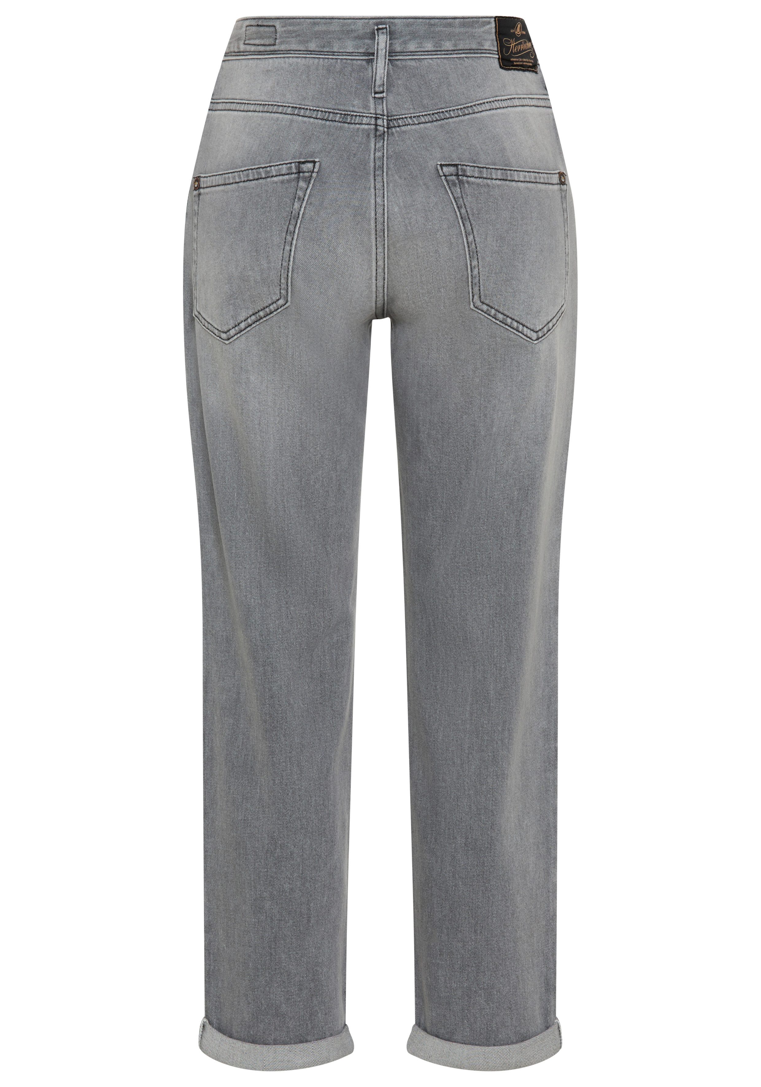 Herrlicher Boyfriend-Jeans Shyra Tap Denim Grey Light Stretch High Waist mit Umschlagsaum – Bild 5 von 5