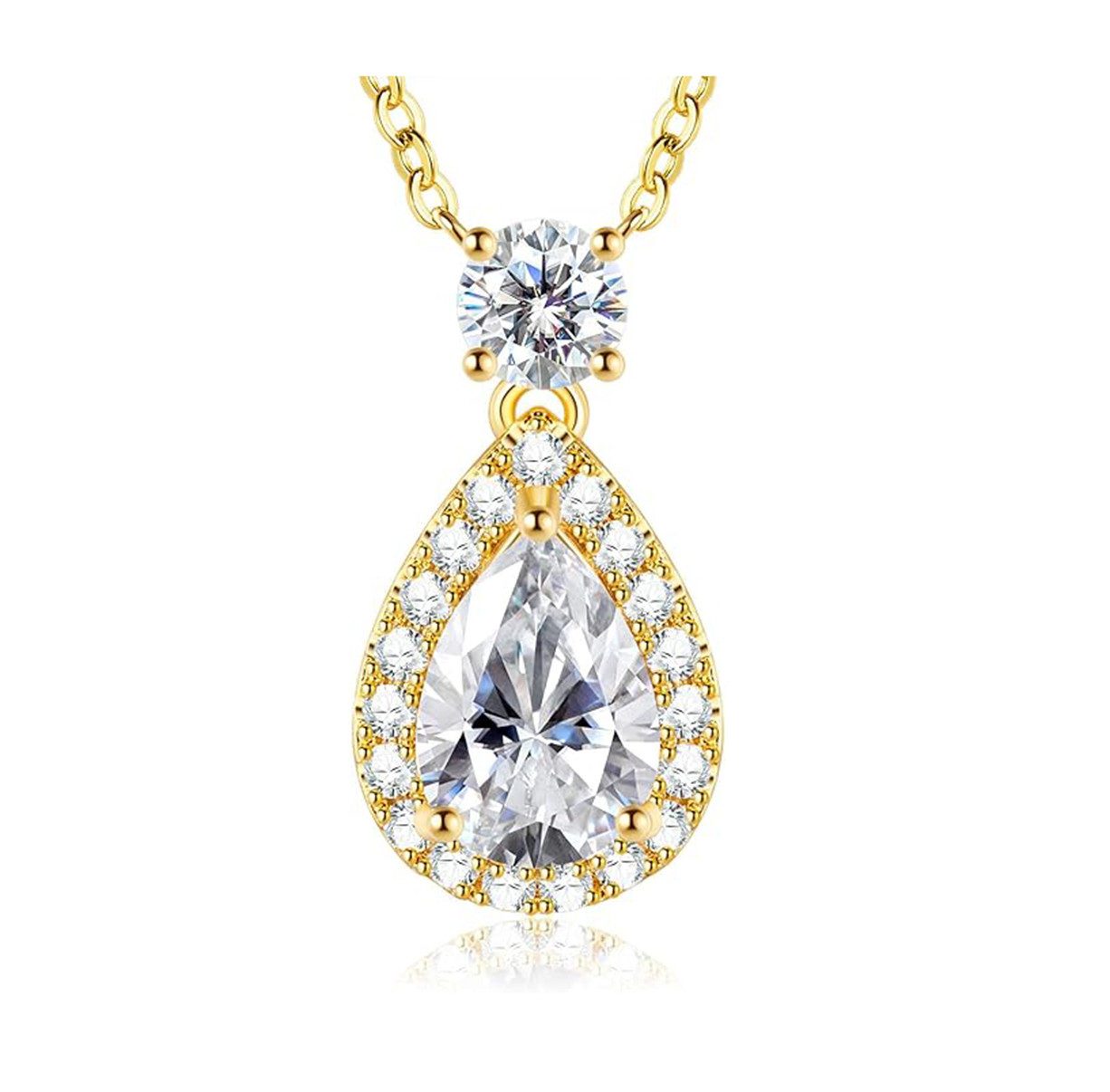 Kette mit Anhänger DamenDiamantkette,2ct,D,VS1,2EX, 585 gold,Halskette gold damen