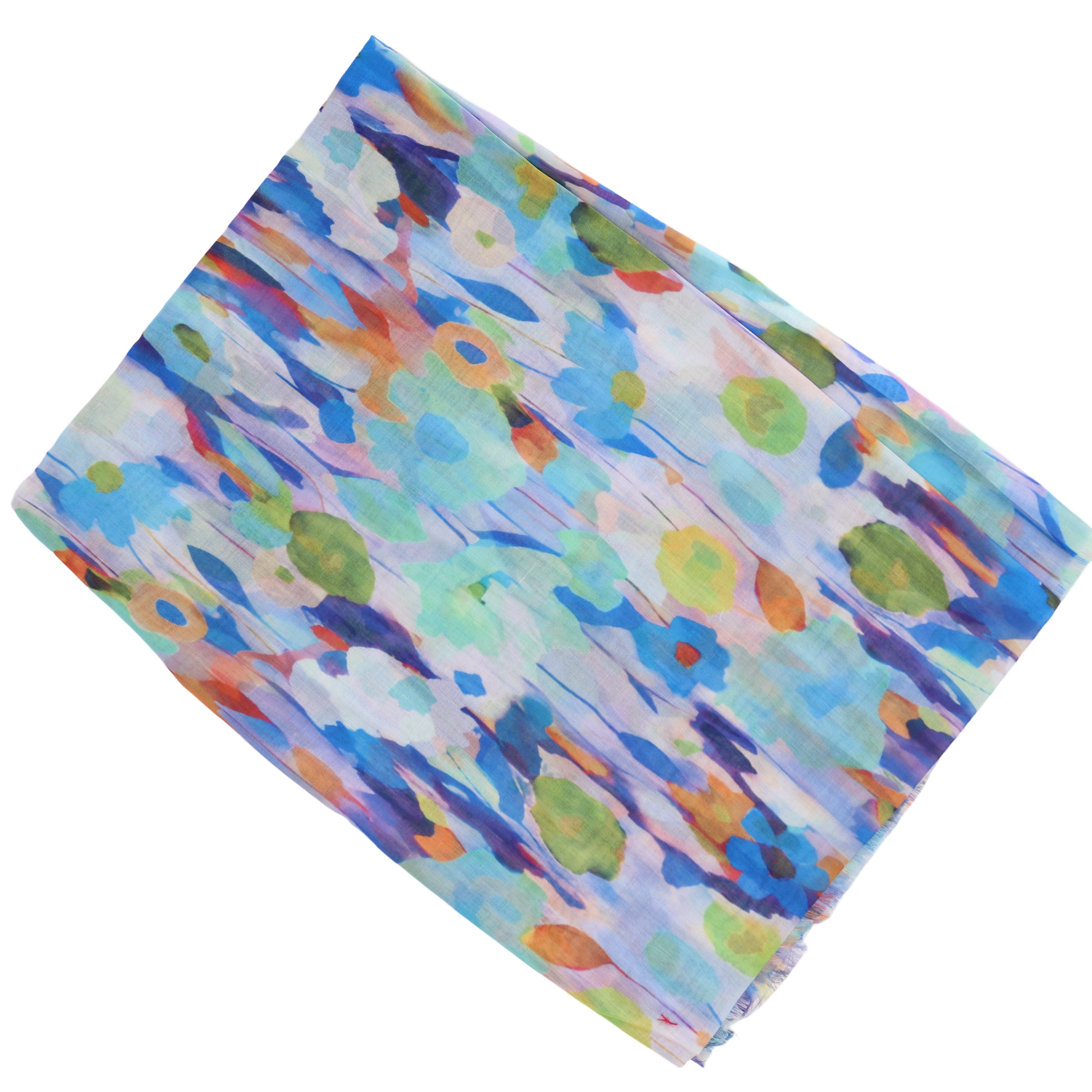 MIRROSI Modeschal Weicher & Leicht Großes Schal, ca.75x180cm, Bunt Print, (aus 100% Viskose, Atemberaubende Designs), Damen Halstuch Stola ideal für Frühling, S – Bild 3 von 3