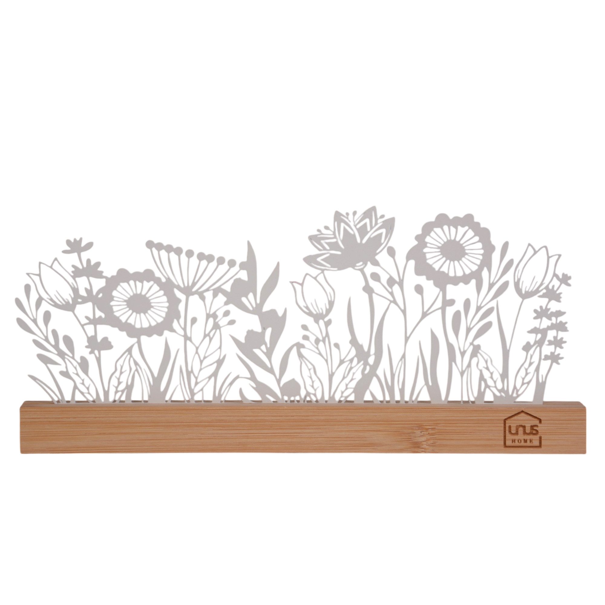 UNUS HOME Dekofigur Aufsteller Blumenwiese, Frühlingsaufsteller, Blumendekoration, Blumenmuster