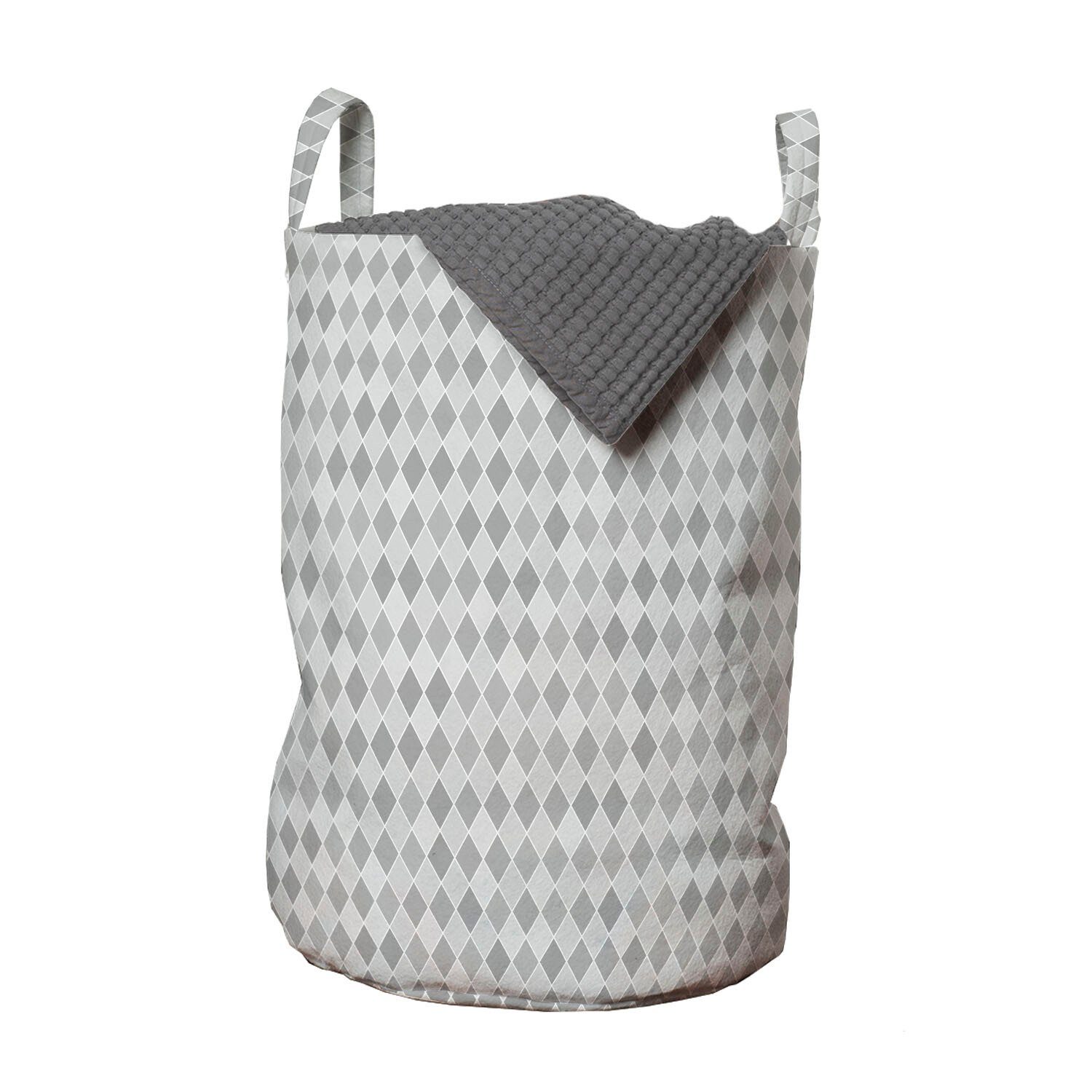 Abakuhaus Wäschesäckchen Wäschekorb mit Griffen Kordelzugverschluss für Waschsalons, Geometrisch Rhombus Rhombus Entwurf
