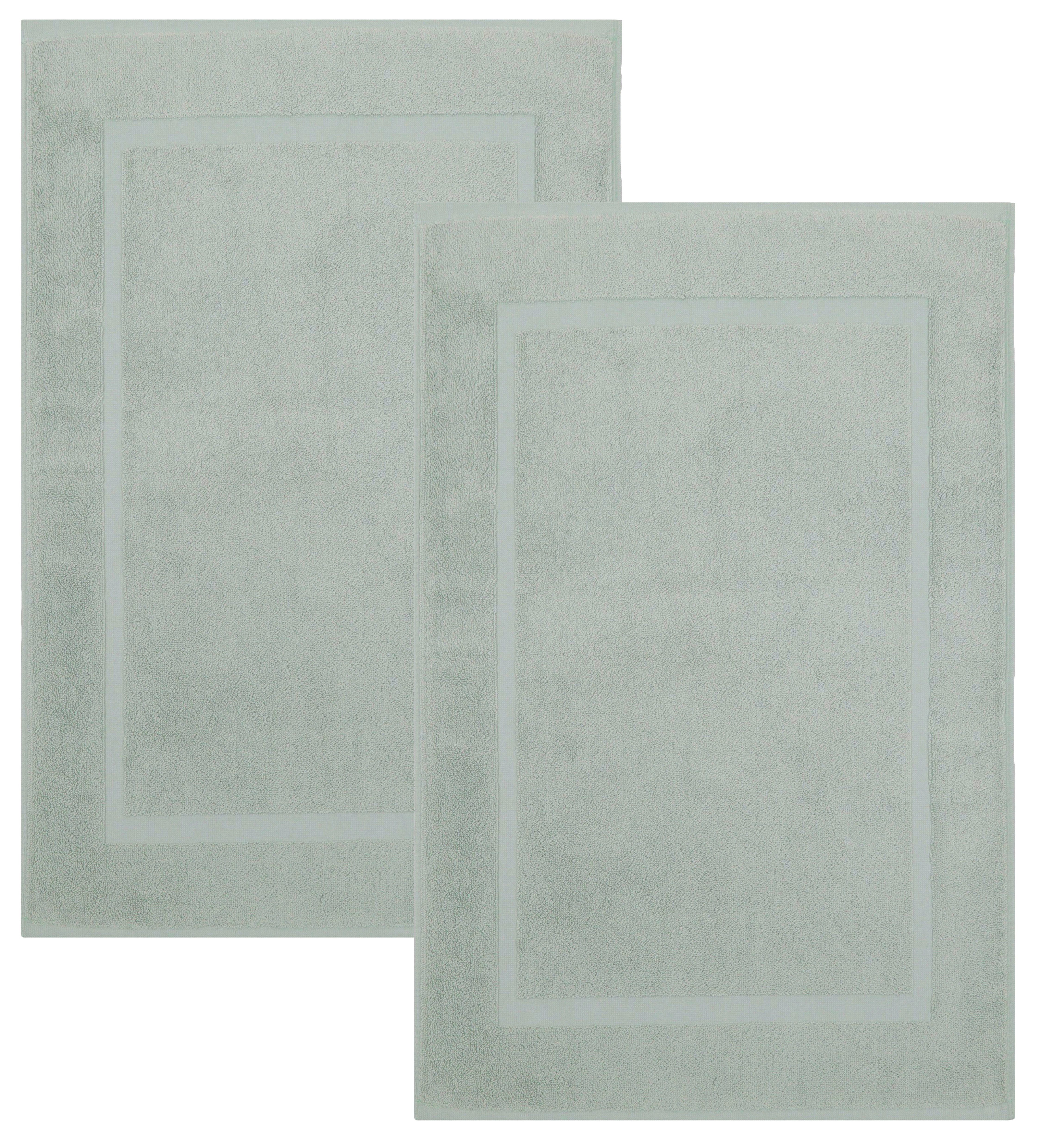 Betz Badematte 2 Stück Badvorleger Premium Badteppich Größe 50x70 cm, unbeschichtet, beidseitig nutzbar, beidseitig nutzbar, Baumwolle, Qualität 650g/m²