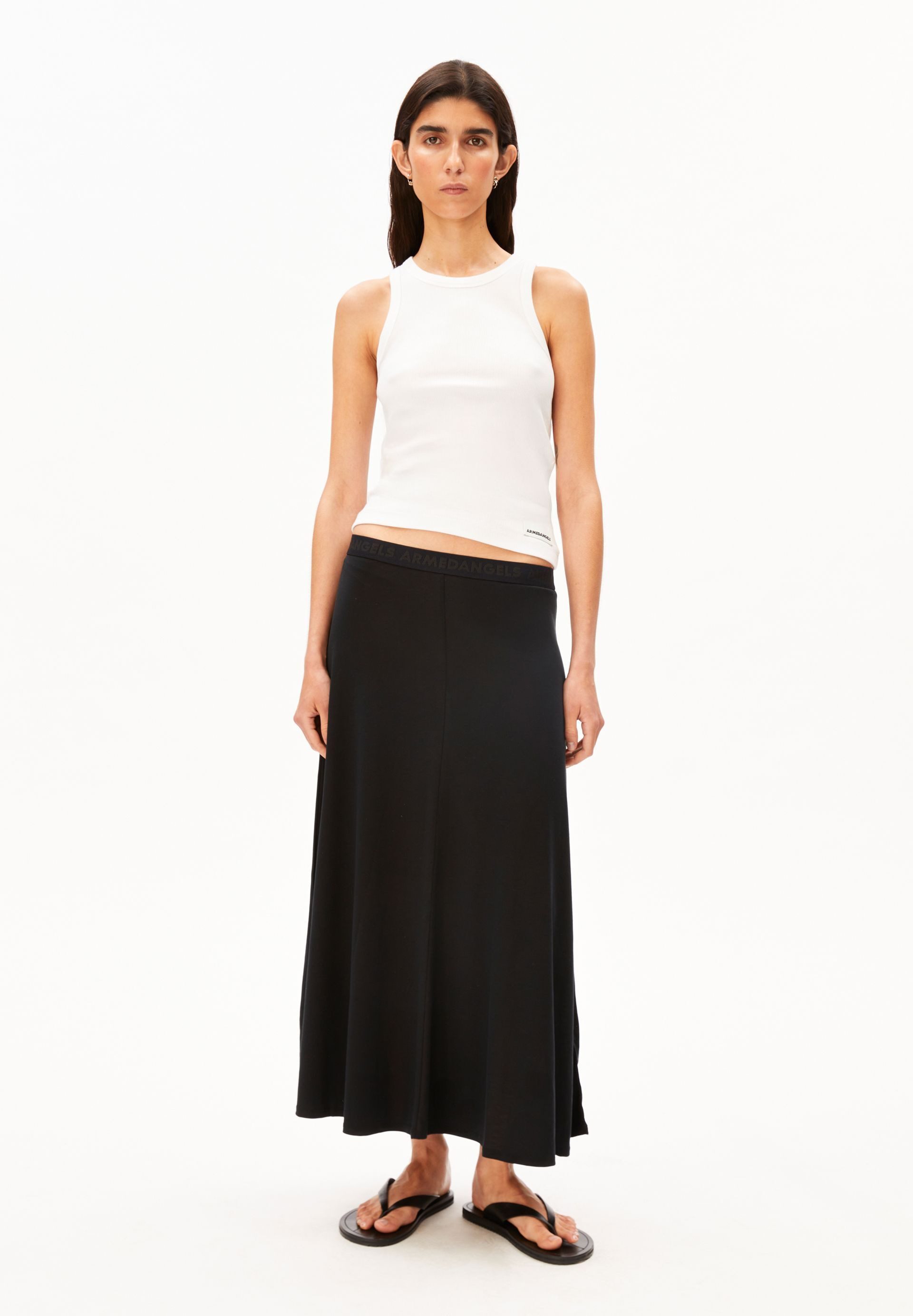 Armedangels Maxirock ILENIAA LARAA MIDI (1-tlg., Loose Fit) Jerseyrock aus TENCEL™ Lyocell Mix