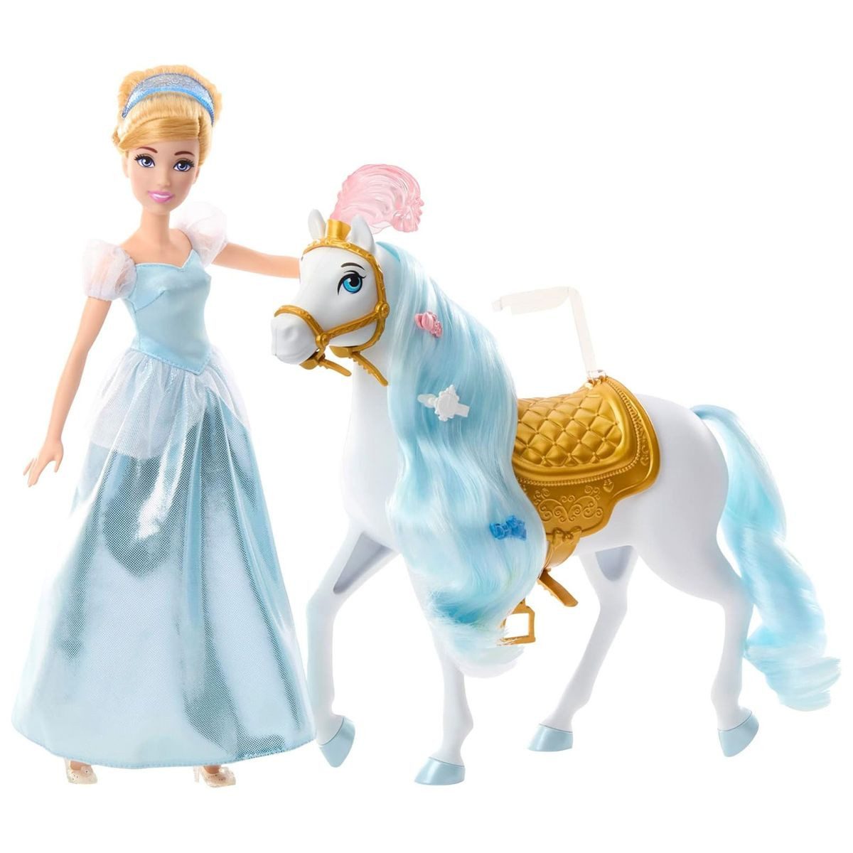 Mattel® Stehpuppe Mattel HPF95 - Disney Princess - Cinderella mit Pferd günstig online kaufen