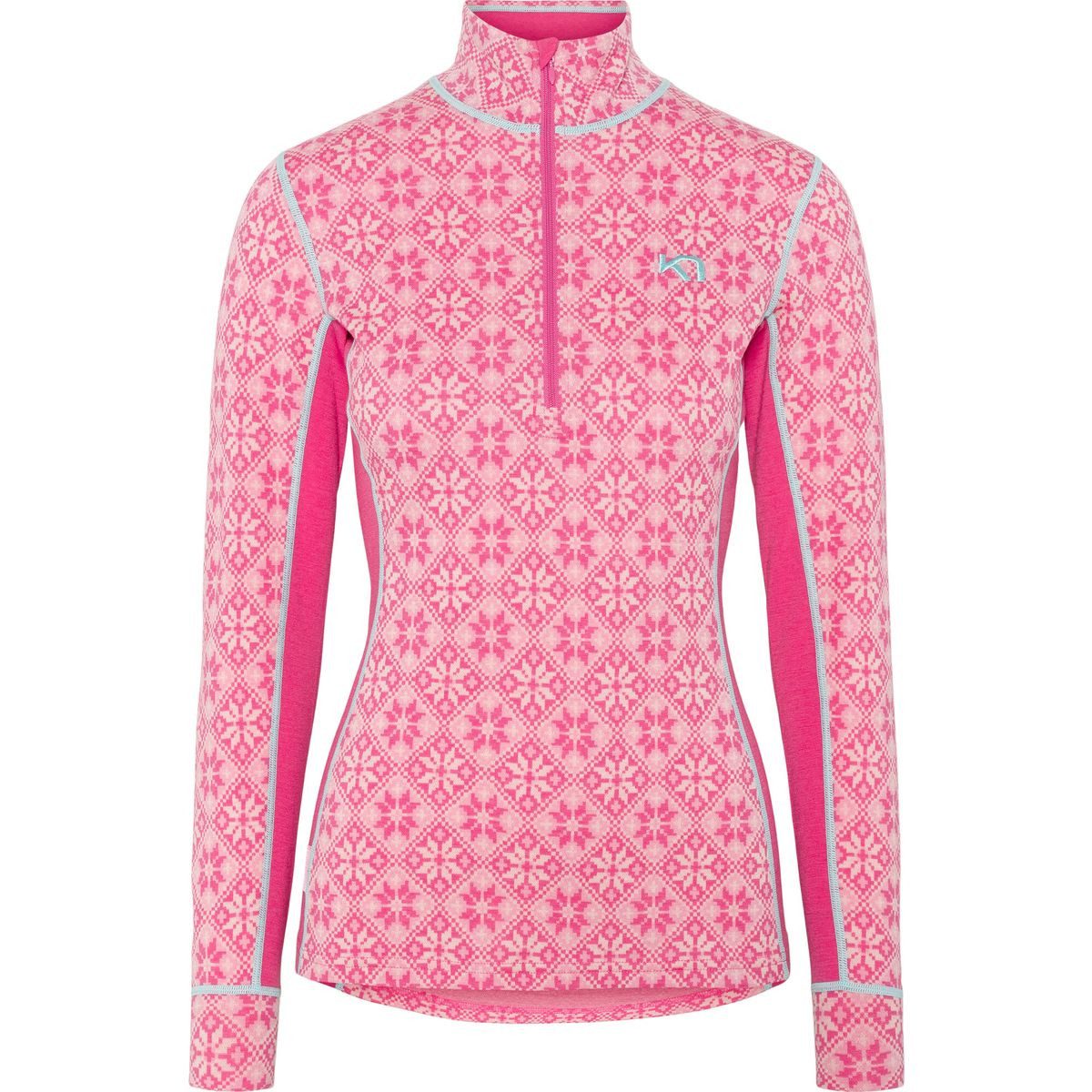 Kari Traa Layershirt Rose Half-Zip Hochwertige Merinowolle und strategische Stretchgewebe-Einsätze für
