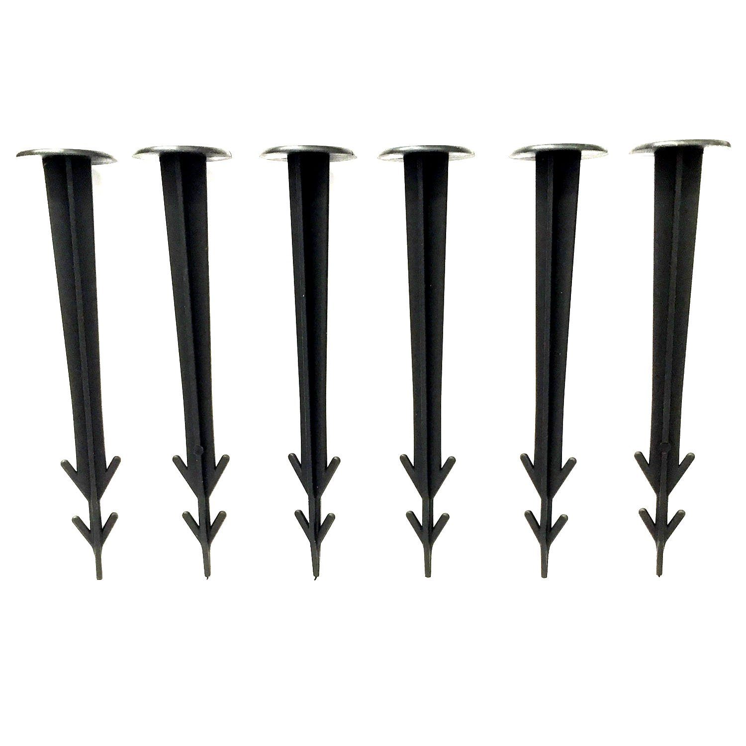 Alma Garden Unkrautvlies Erdnägel für Gartenvlies Unkrautvlies Erdanker Bodenanker, (30-St), Kunststoff mit Scheibe, Länge 11,5 cm Ø 2,5 cm