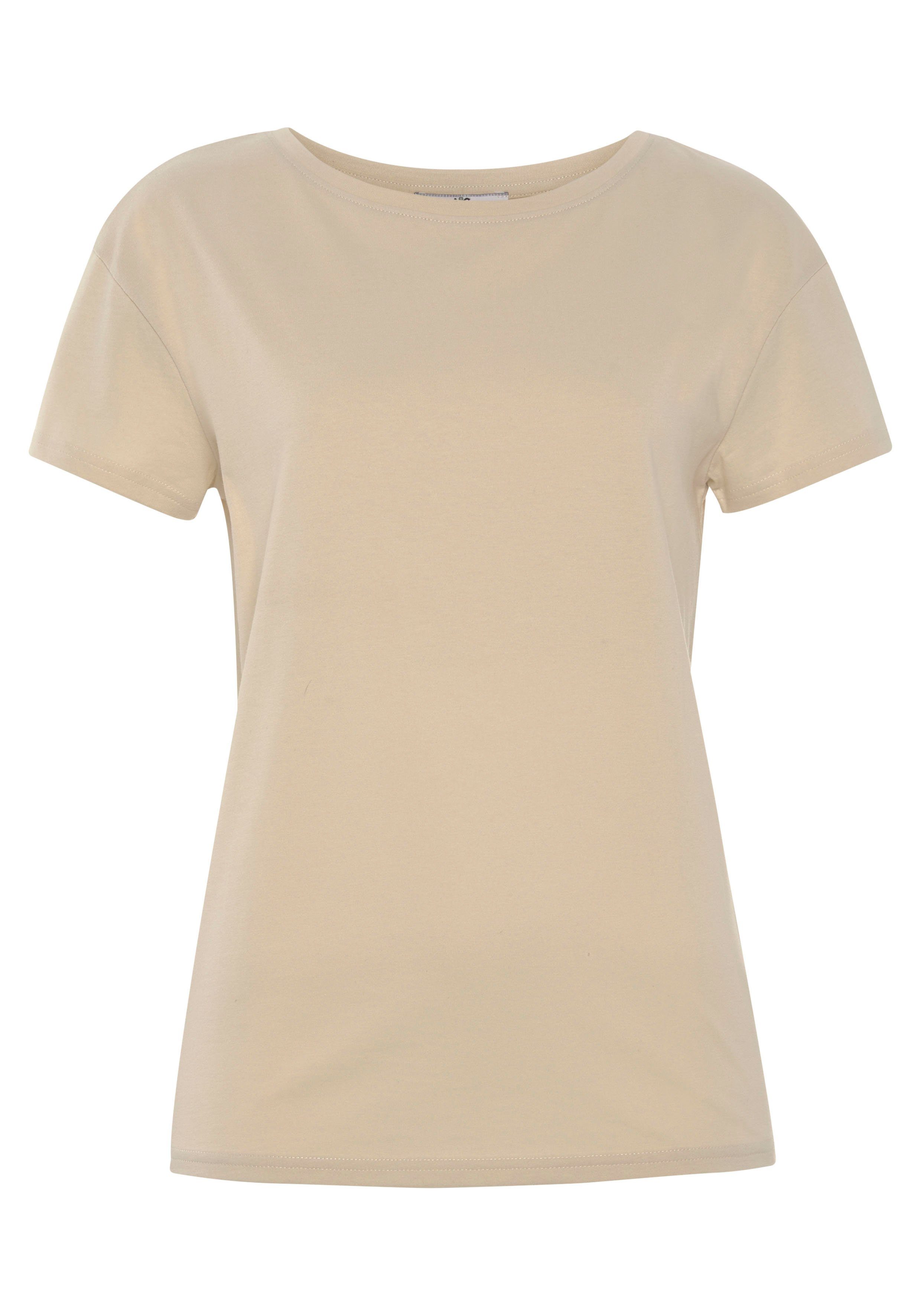 KOLLEKTION NEUE trendigen hellbeige T-Shirt Oversized-Look - AJC im