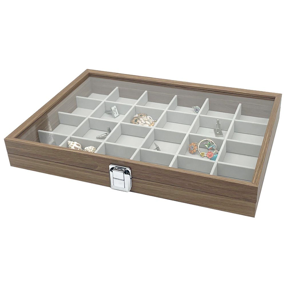 mixed24 Schmuckkasten Holz 24 Fächer für günstig online kaufen