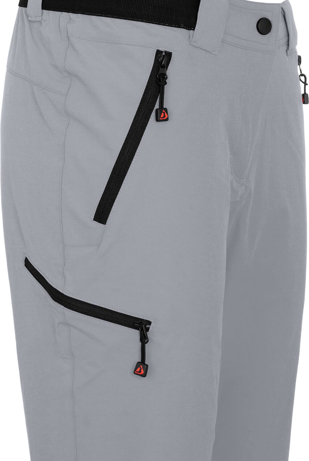 Bergson Outdoorhose VIDAA COMFORT Damen Wanderhose, leicht, elastisch, Langgrößen, hellgrau – Bild 4 von 5