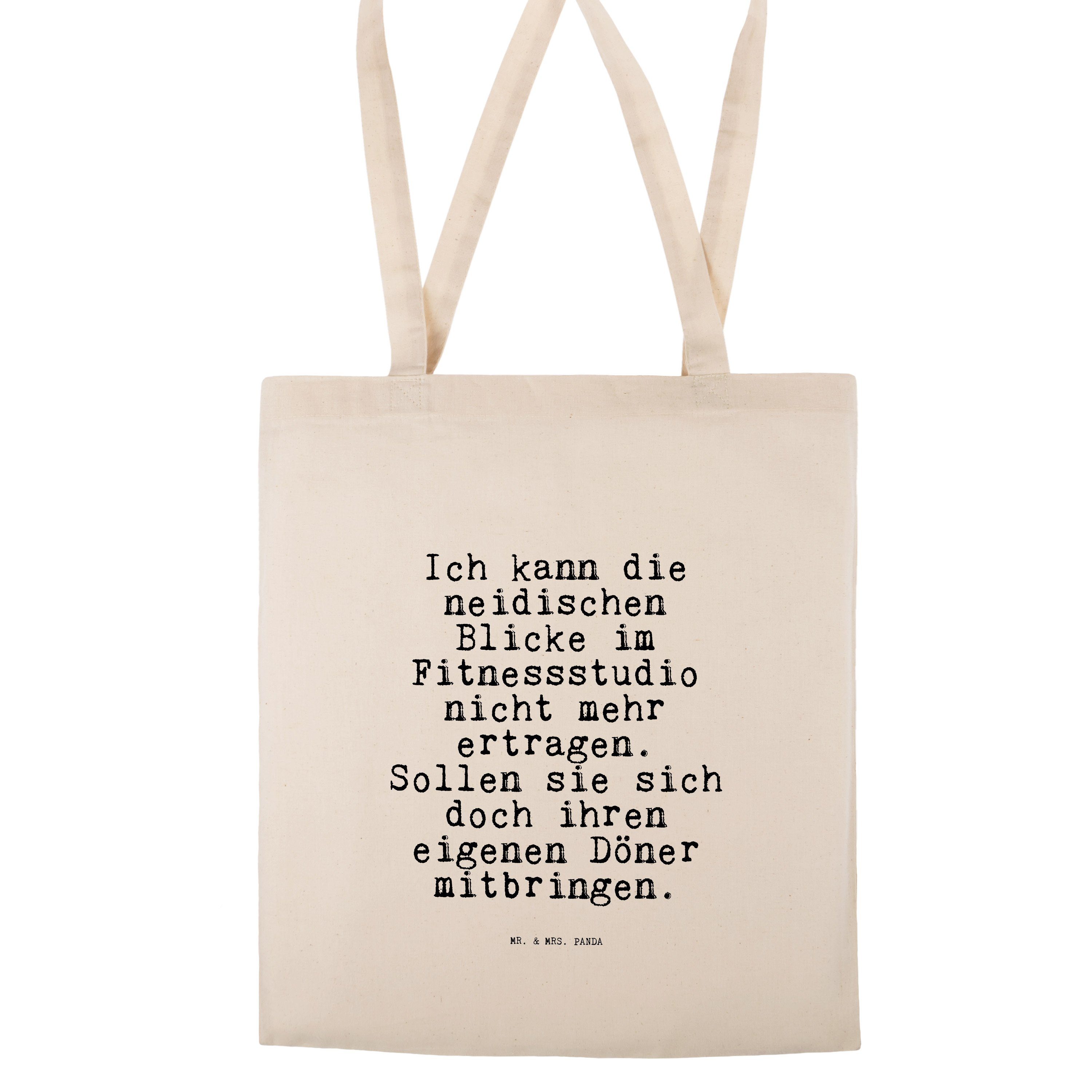 Ich Tragetasche lustiger Panda Transparent Geschenk, neidischen... Spruch, (1-tlg) - die kann - Mrs. & Mr.