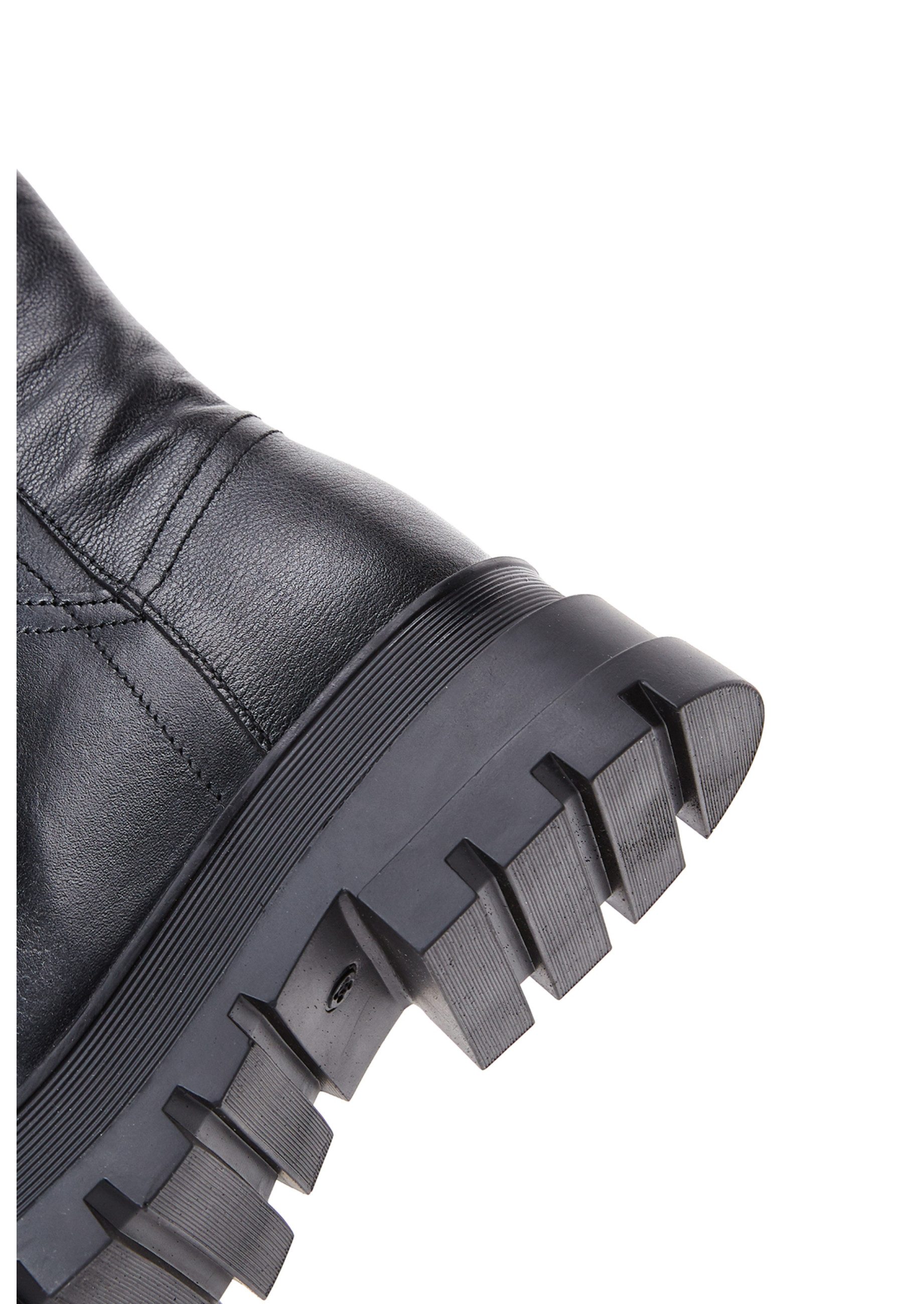 Derimod Stiefeletten aus Leder Ankleboots Stofffutter, TPU Sohle, Absatz 4,5 cm