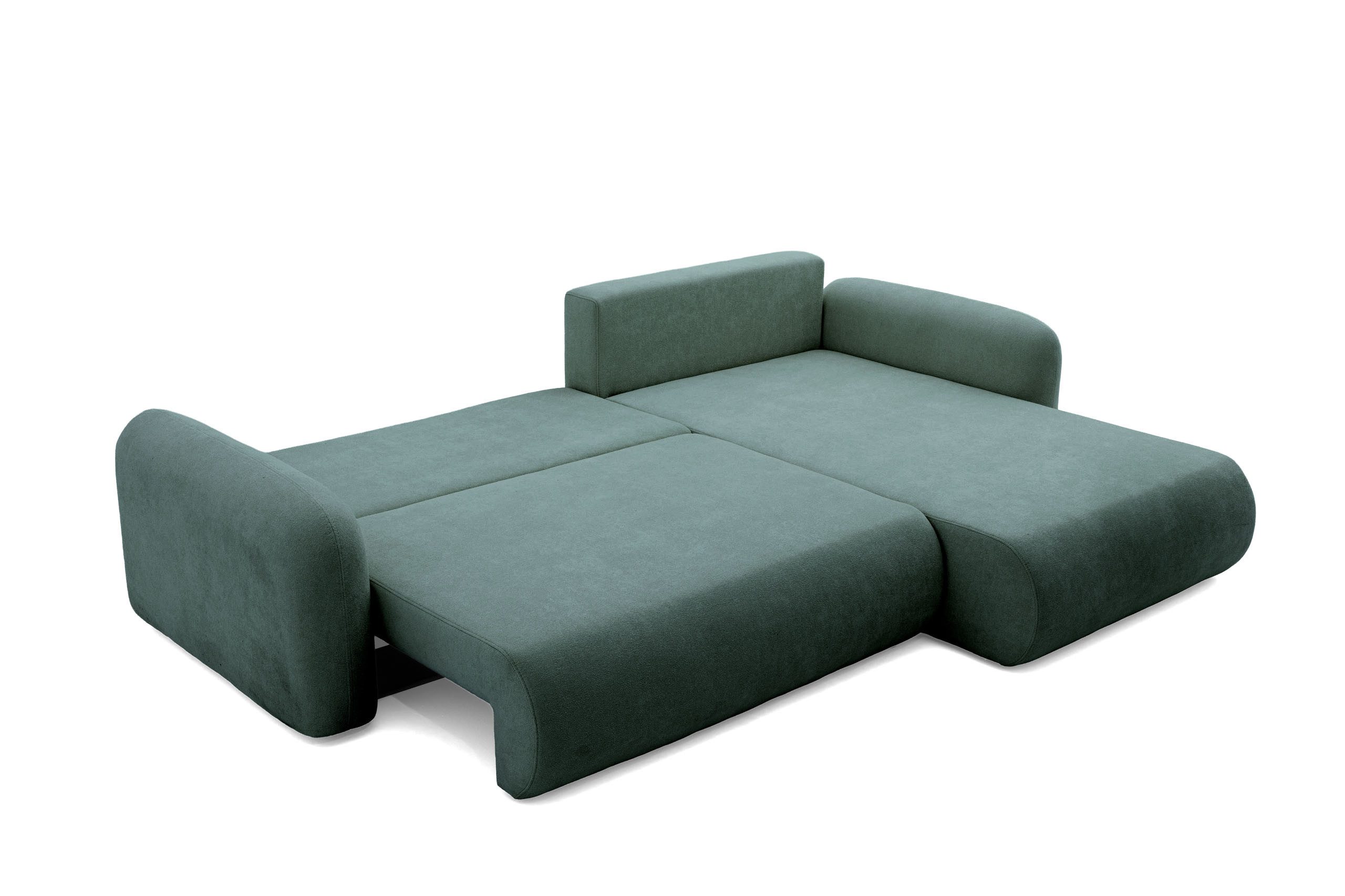 Muffo Ecksofa NEST, Schlaffunktion, Bettwäschebehälter