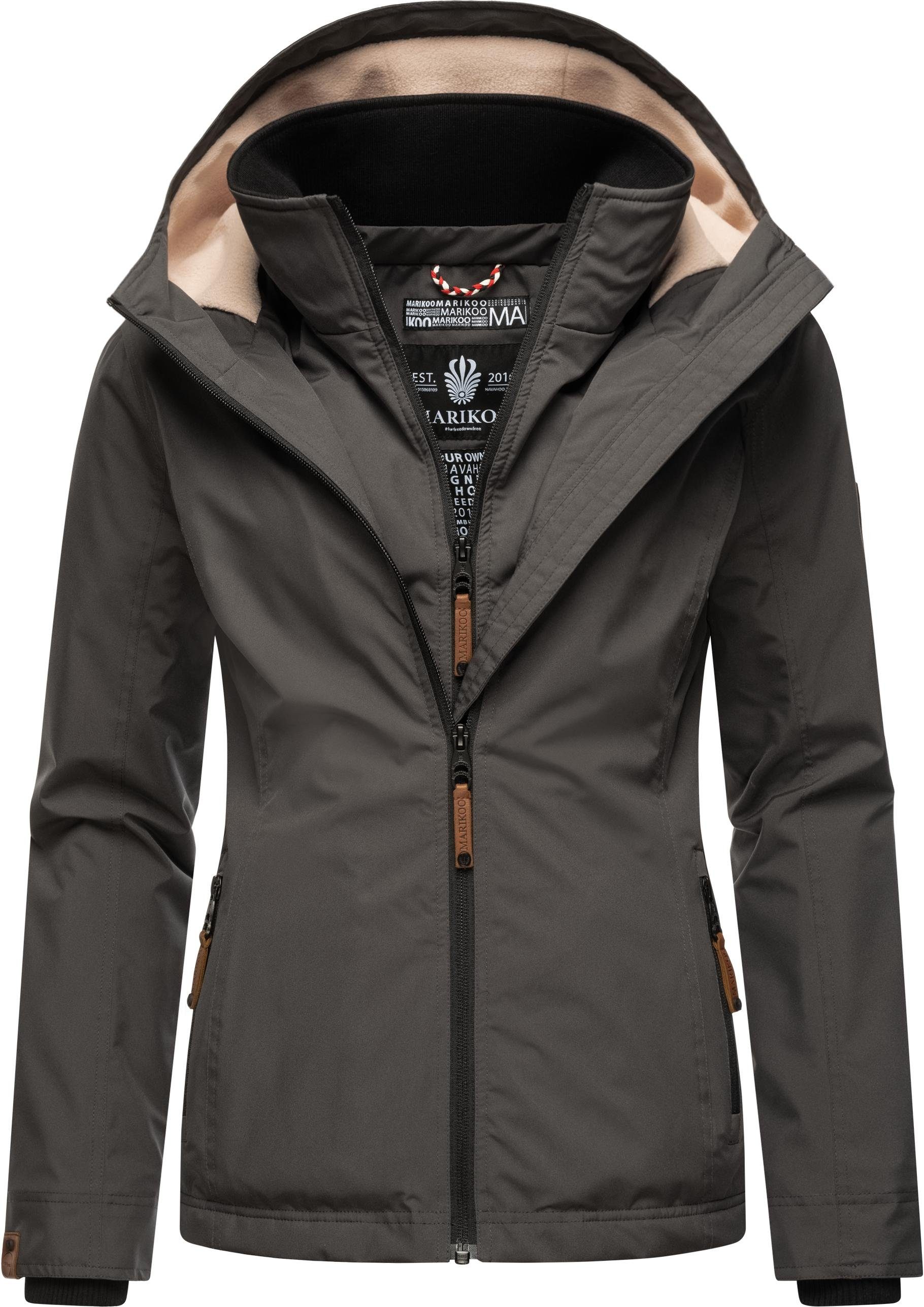 Marikoo Outdoorjacke Erdbeere sportliche Funktionsjacke mit Kapuze