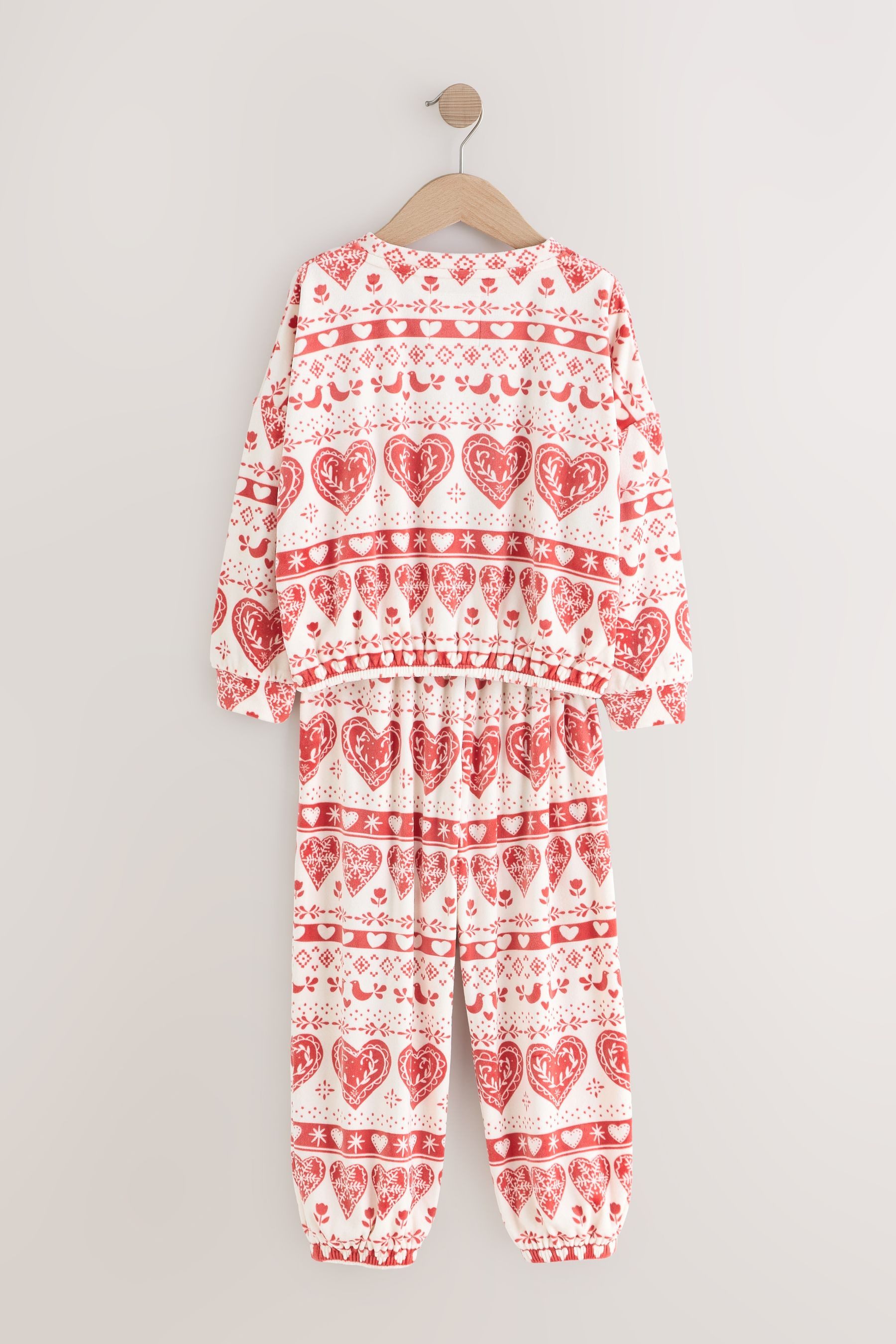 Next Pyjama Kuscheliger Fleece-Schlafanzug, Weihnachtsmuster (2 tlg)