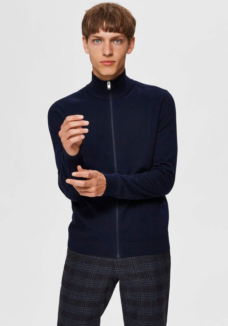 Selected Strickjacke SLHBERG FULL ZIP CARDIGAN NOOS günstig online kaufen