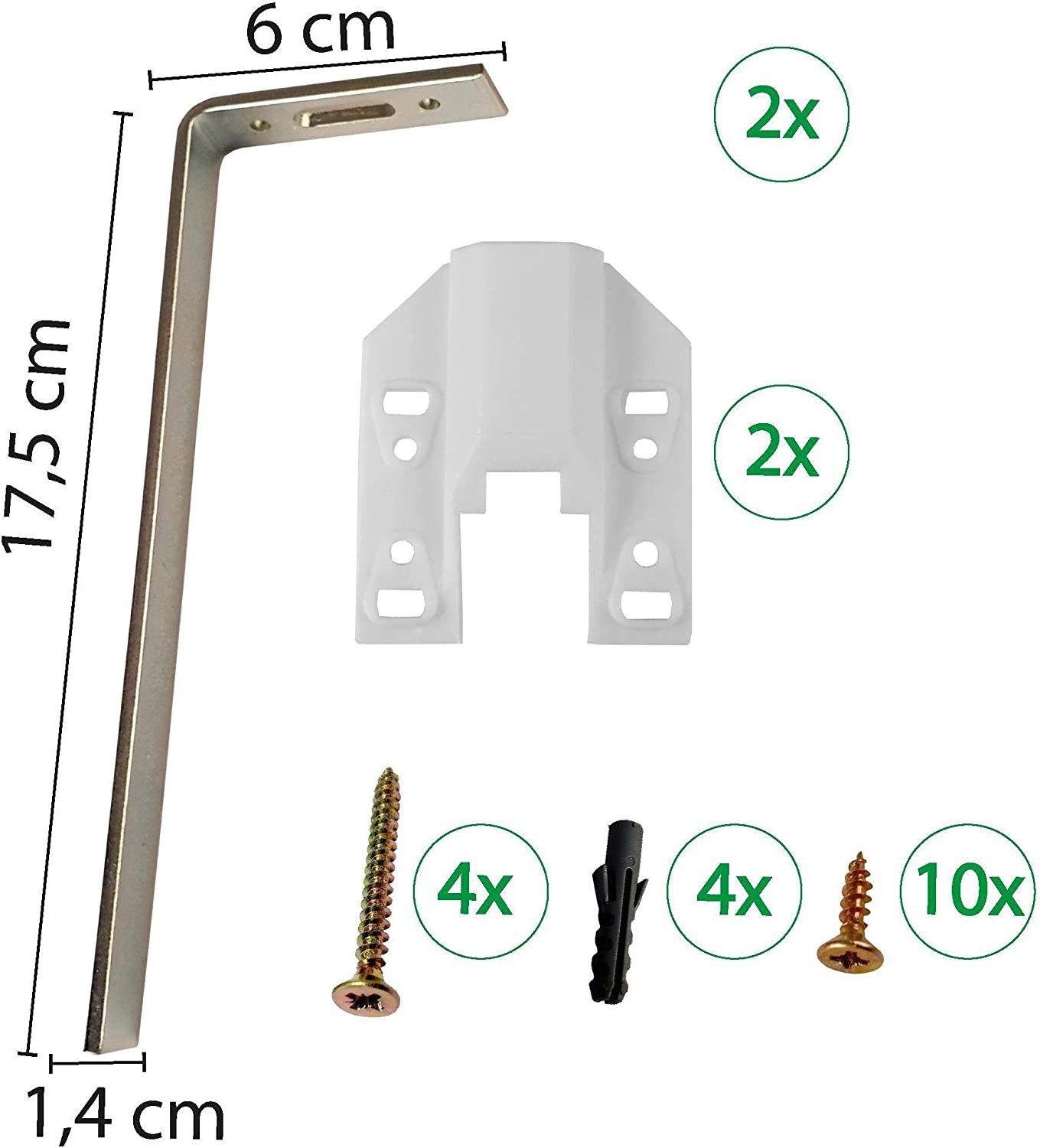 Schienensystem Innenlauf Schiene Basic, Clever-Kauf-24, Universal-läufig, Kunststoff